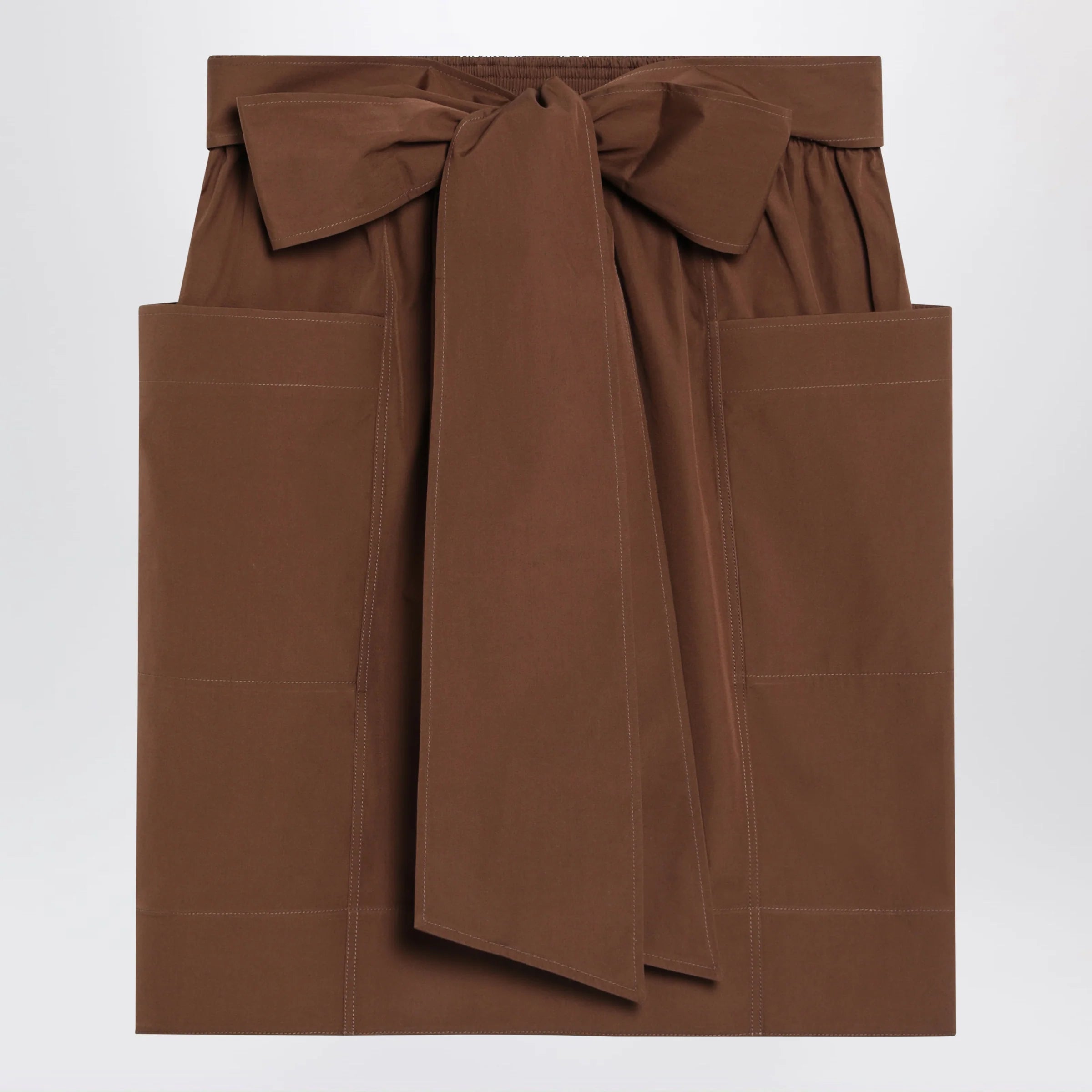 Chloé Brown skirt with oversized bow