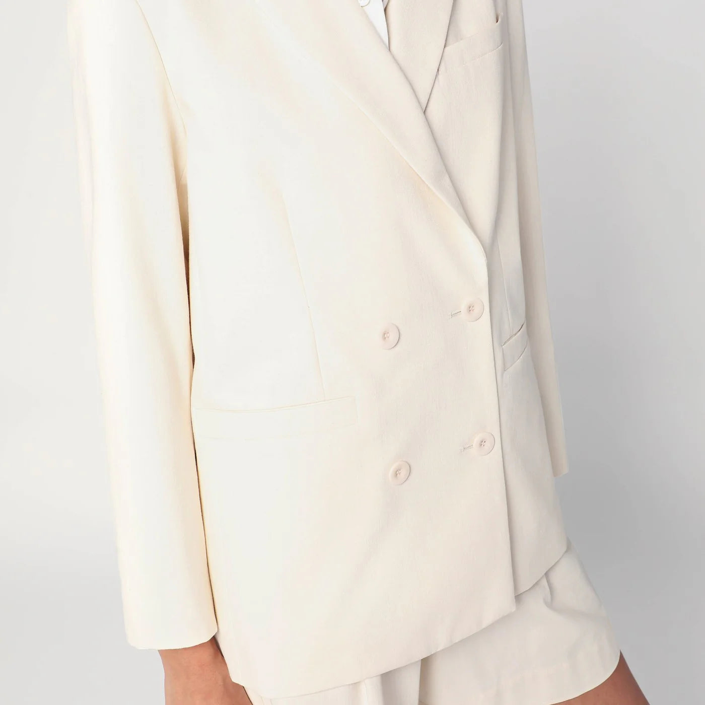 A.P.C. Double-breasted jacket in écru cotton