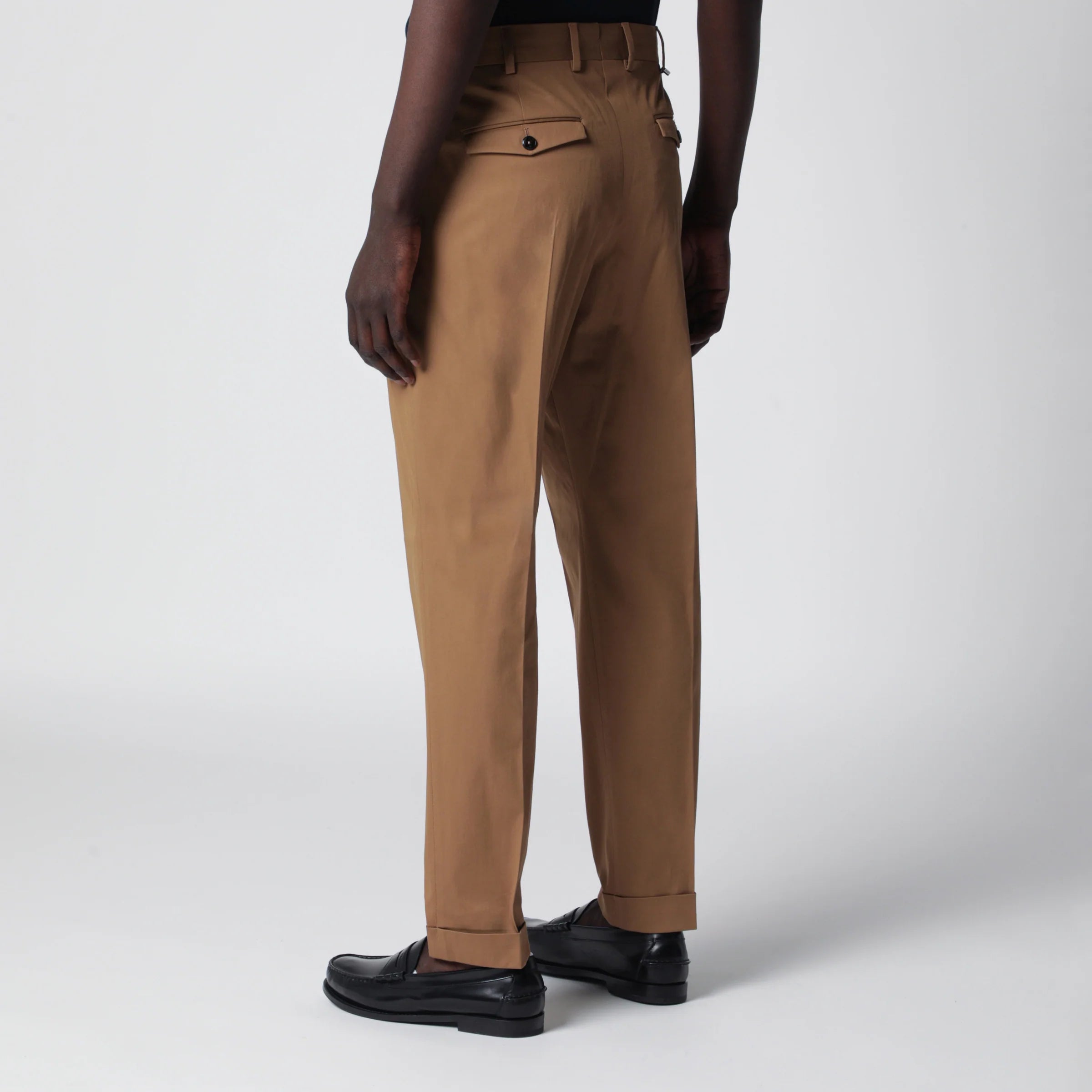 PT Torino Biscuit-colored cotton trousers