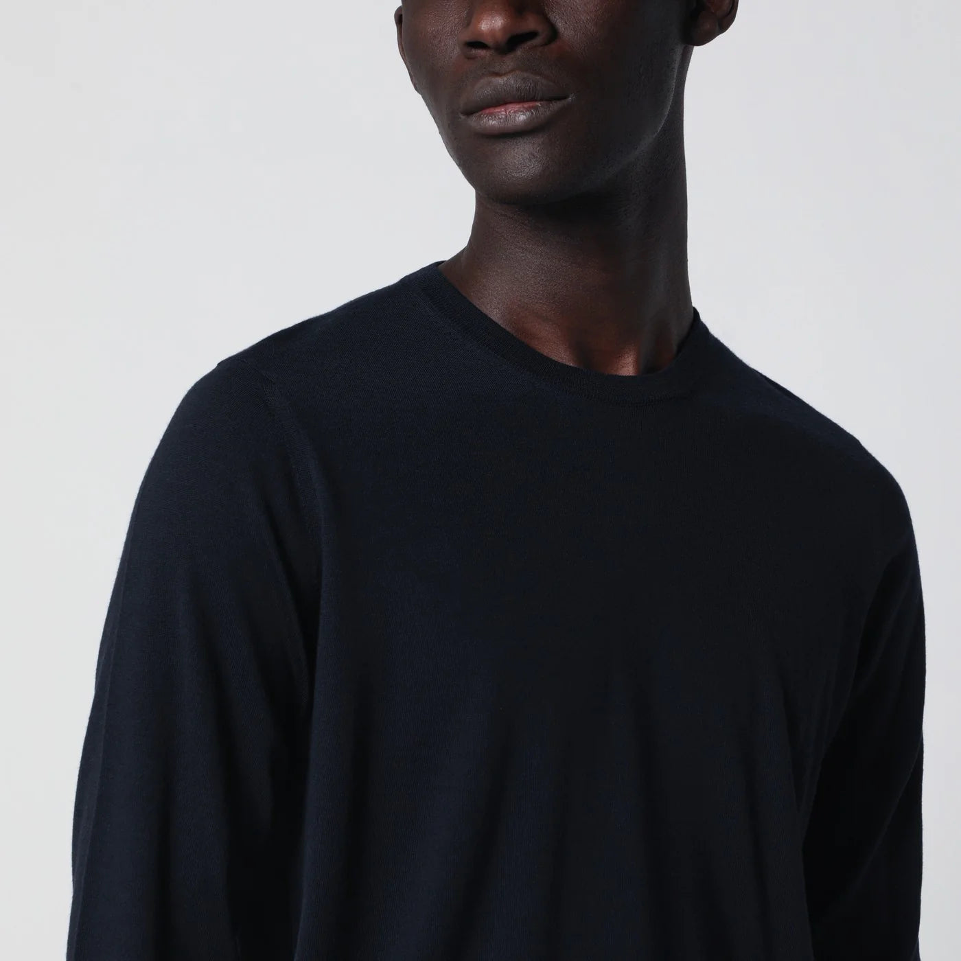 Drumohr Navy blue wool crew-neck sweater
