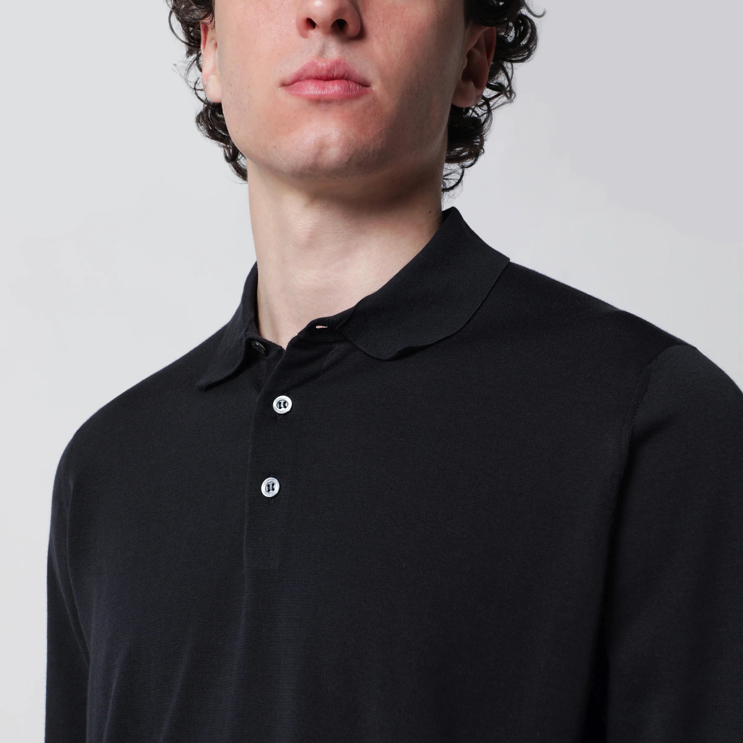 Drumohr Navy blue cotton polo shirt