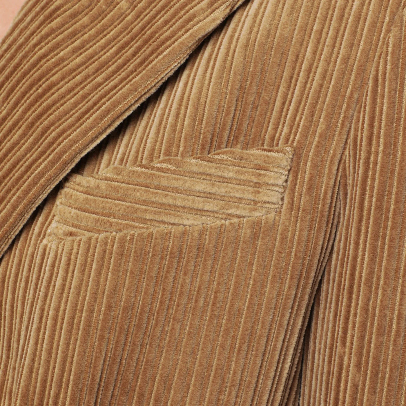 P.A.R.O.S.H. Camel-coloured ribbed velvet jacket