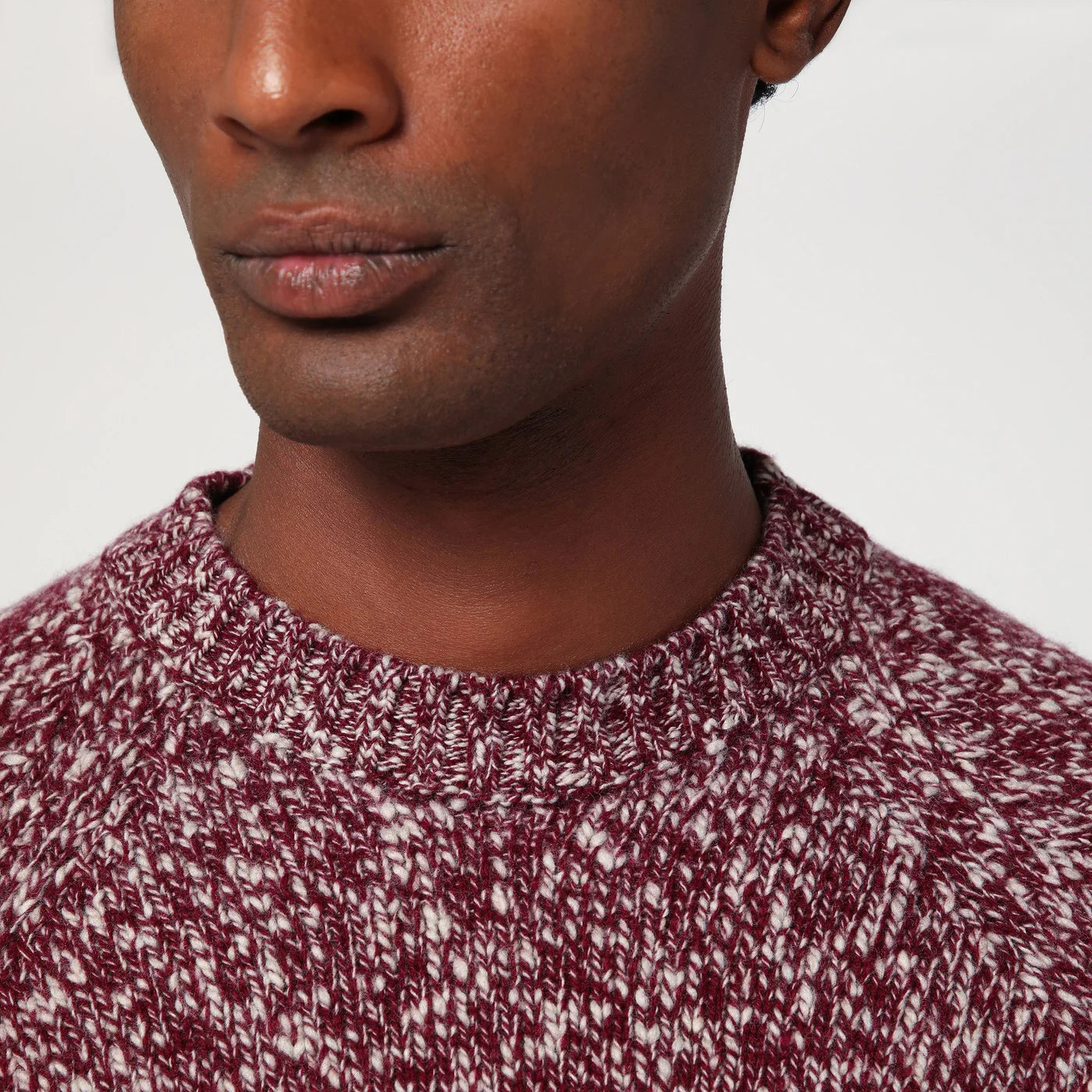 Drumohr Grape-coloured pattern wool sweater