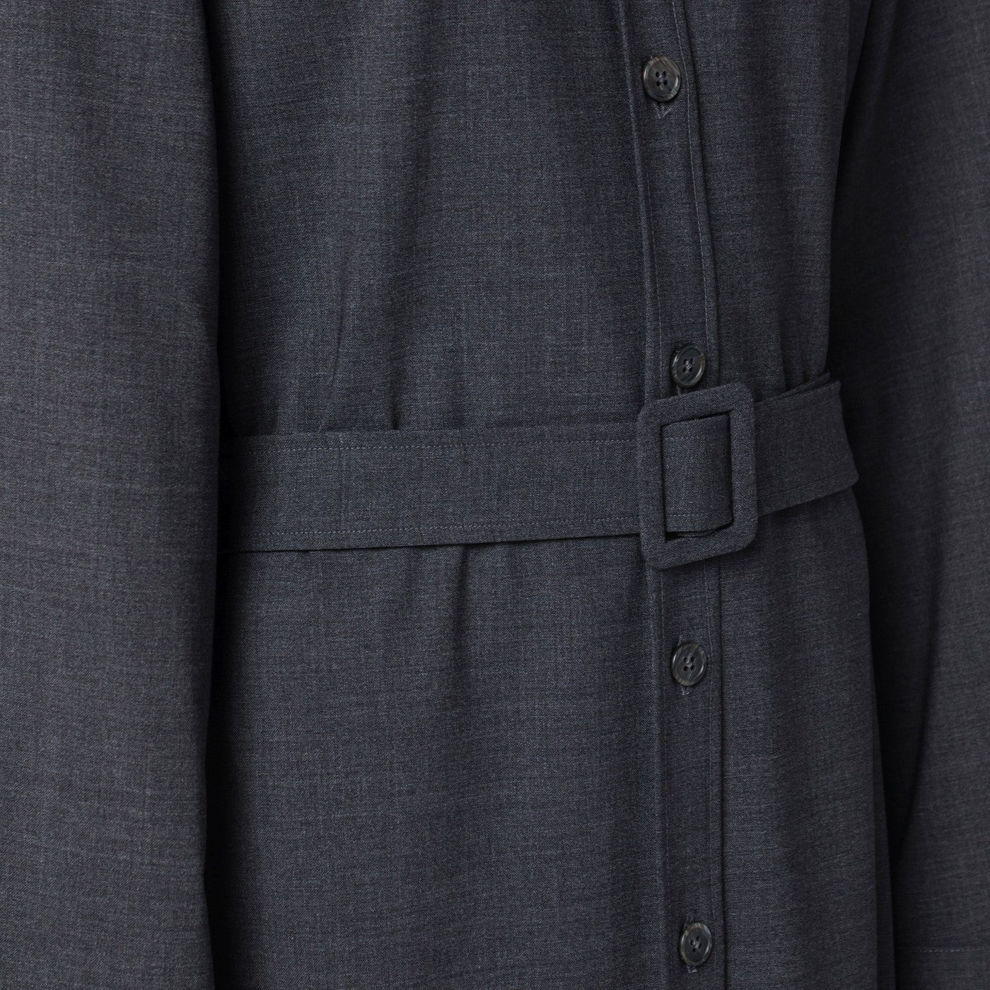 P.A.R.O.S.H. Anthracite grey belted shirt dress