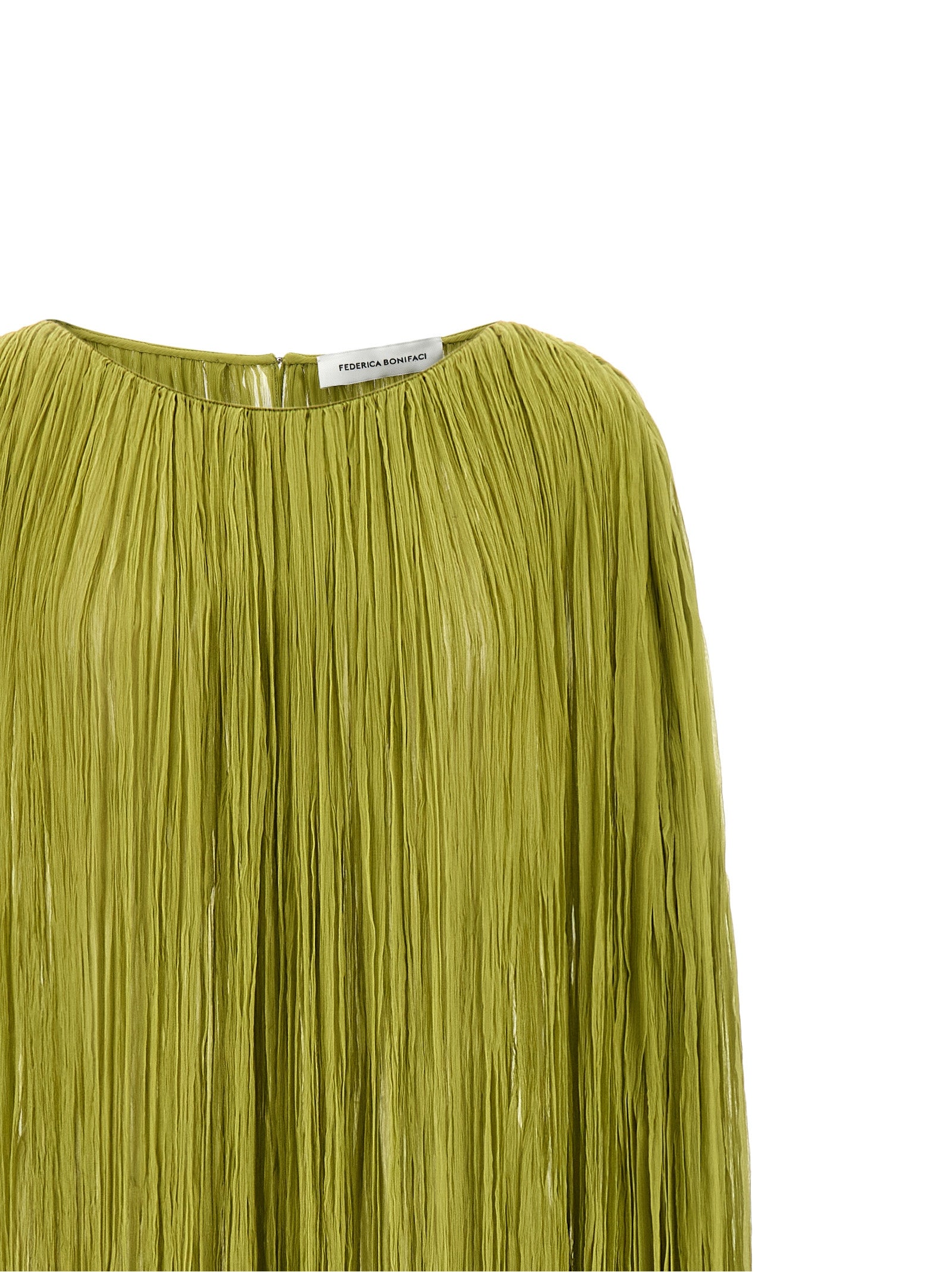 Federica Bonifaci The Pleated Dress Cape Dress