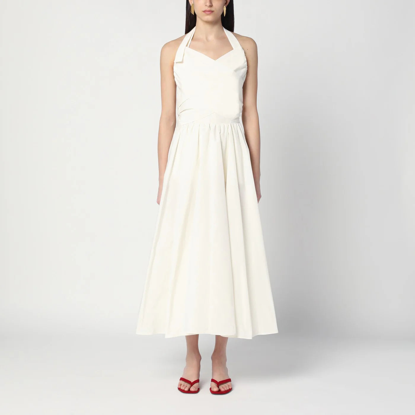 Patou Ivory dress with a bow on the back