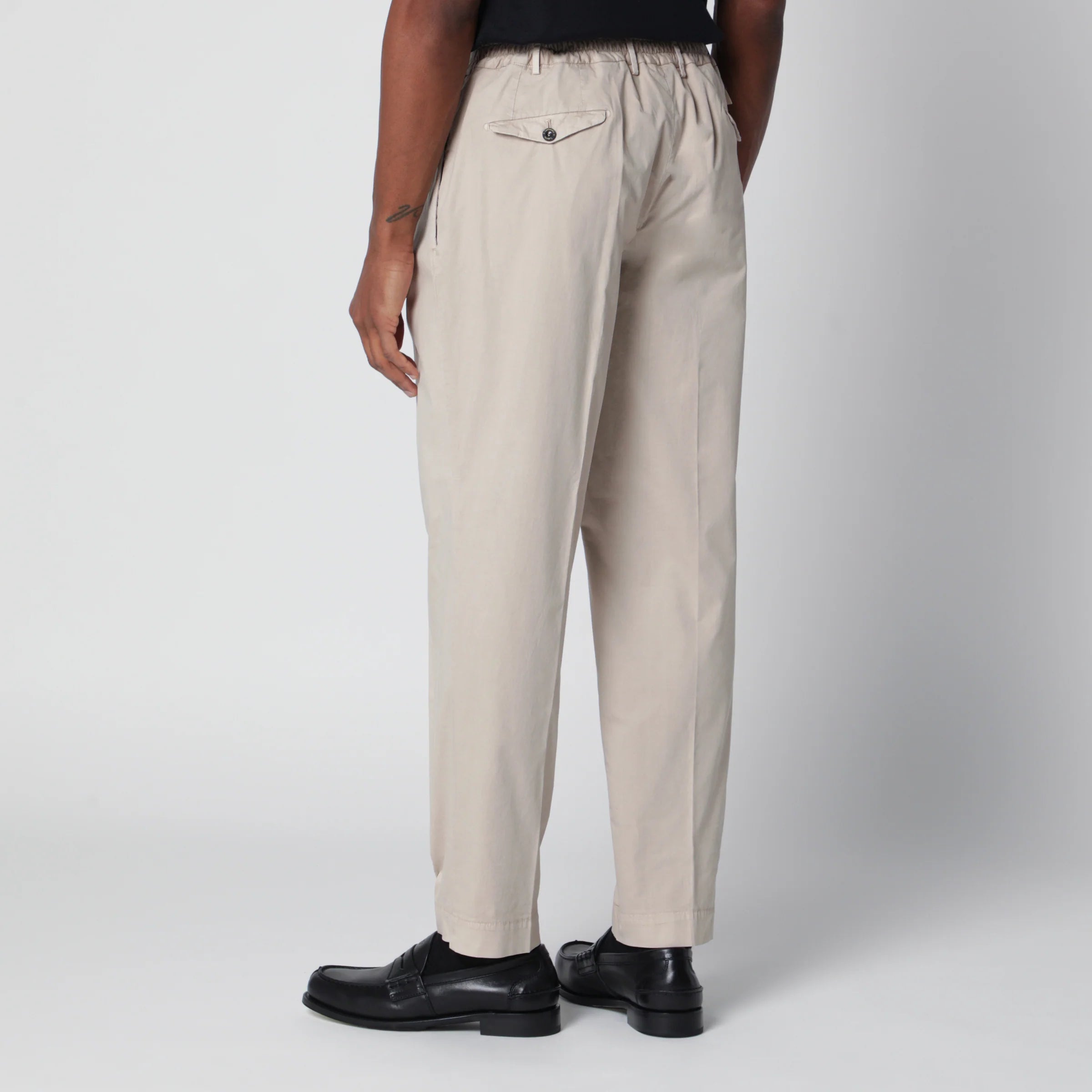 Santaniello Beige trousers in cotton blend