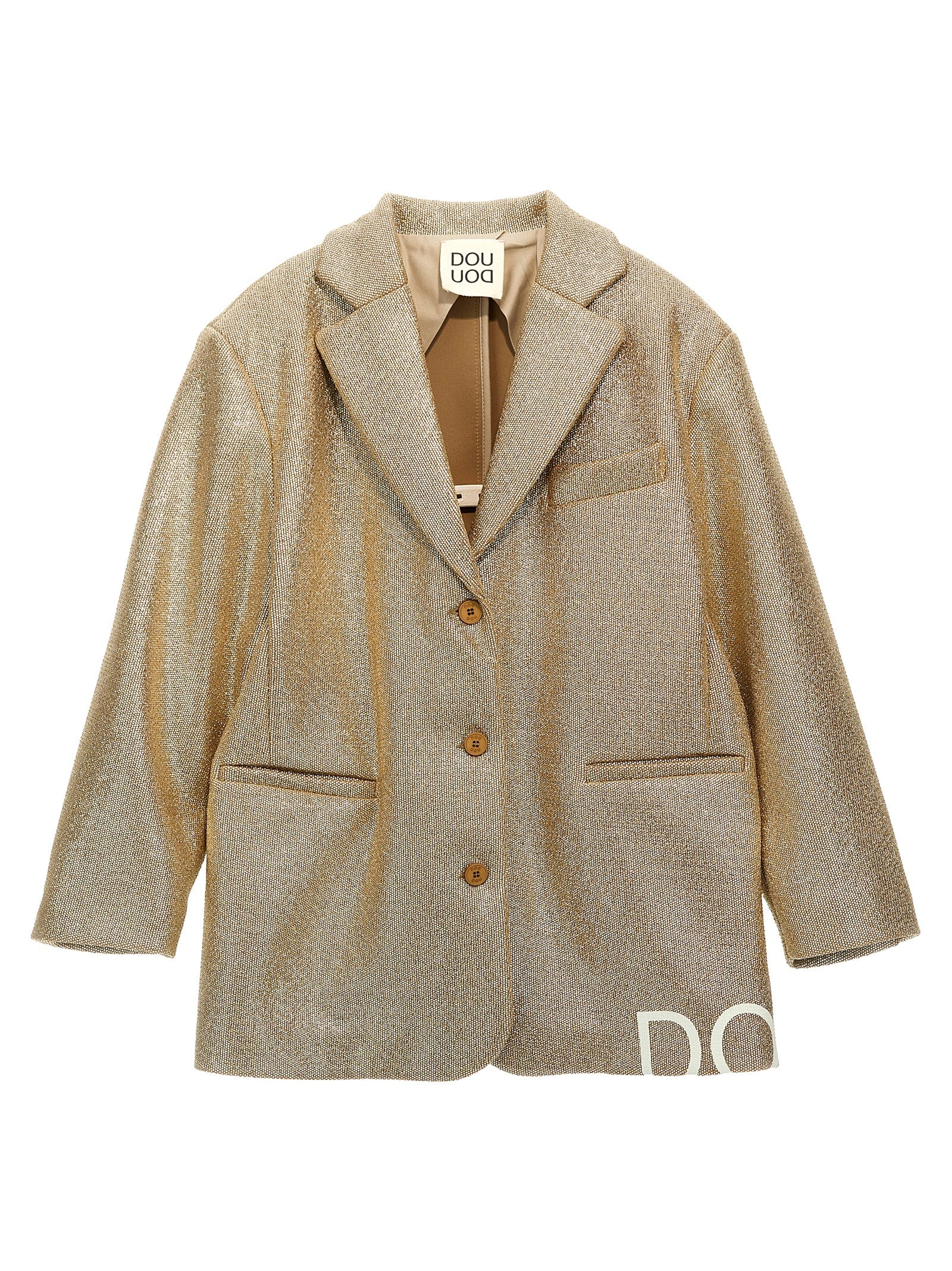 Douuod Laminated Single-breasted Blazer