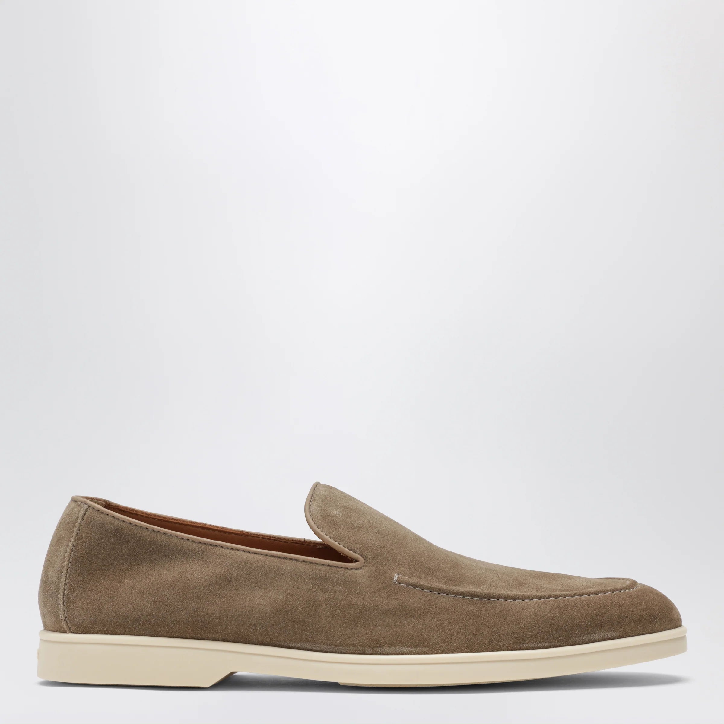 Doucal's Beige suede loafers