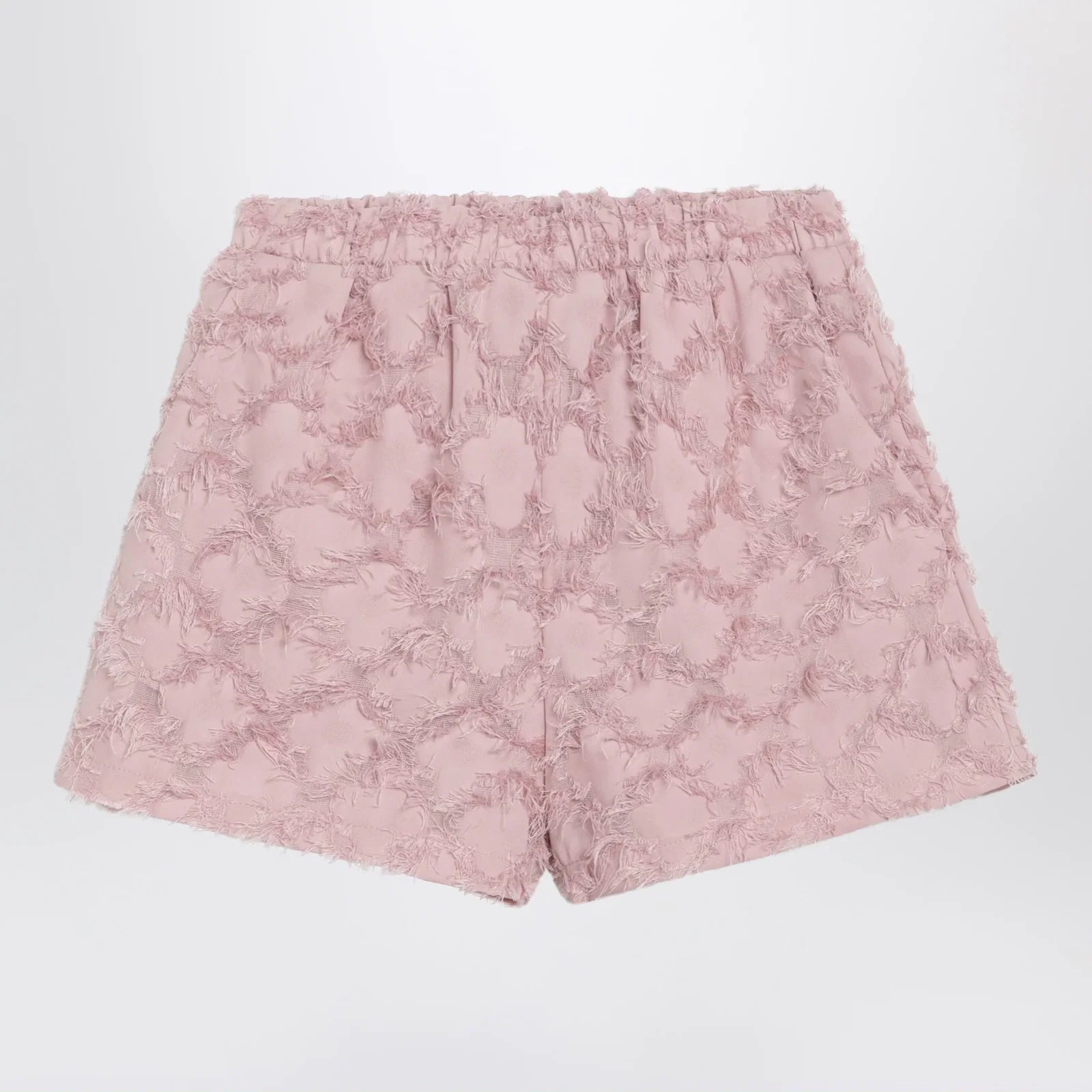 Douuod Pink patterned shorts with fringes