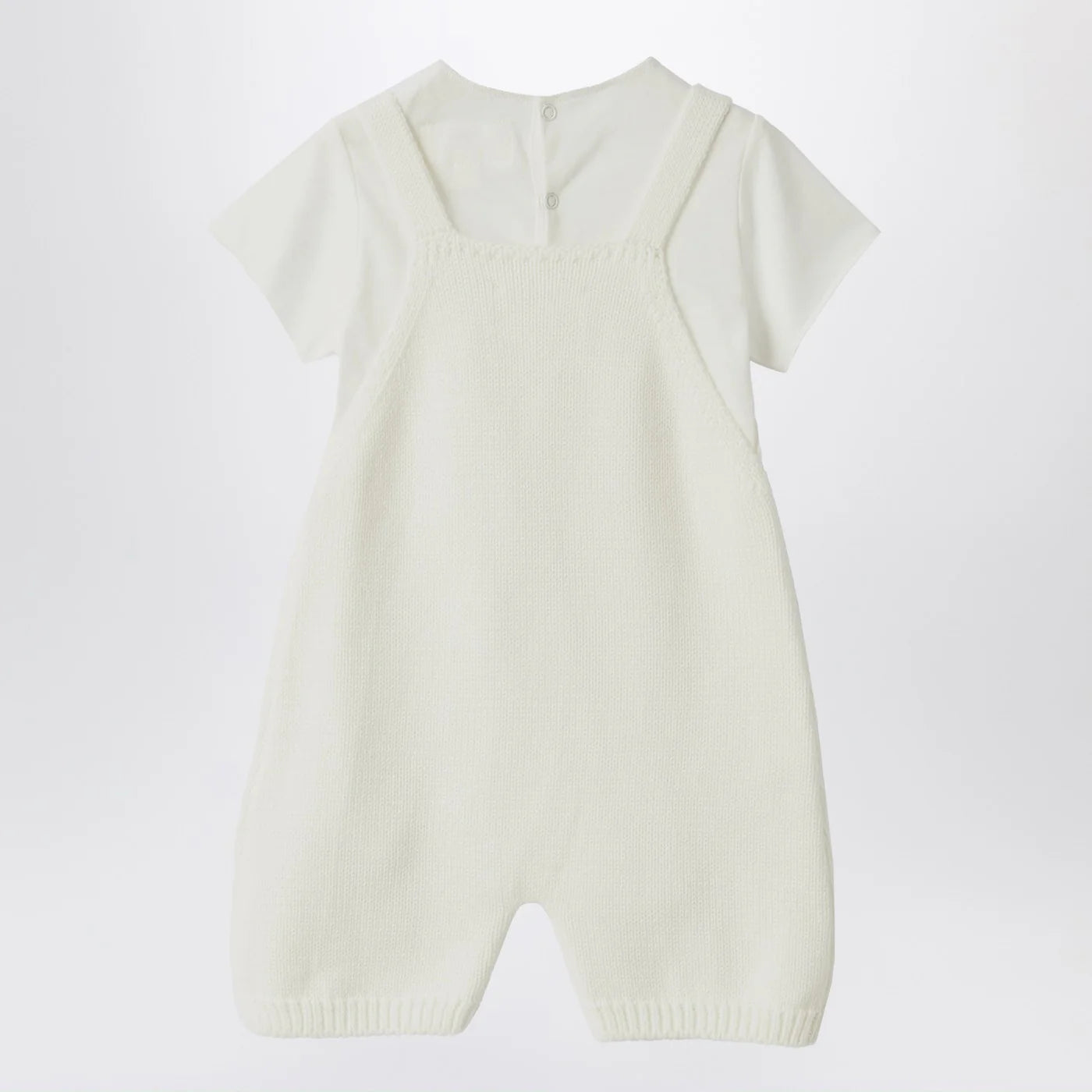 Teddy & Minou White outfit with jacket and overalls