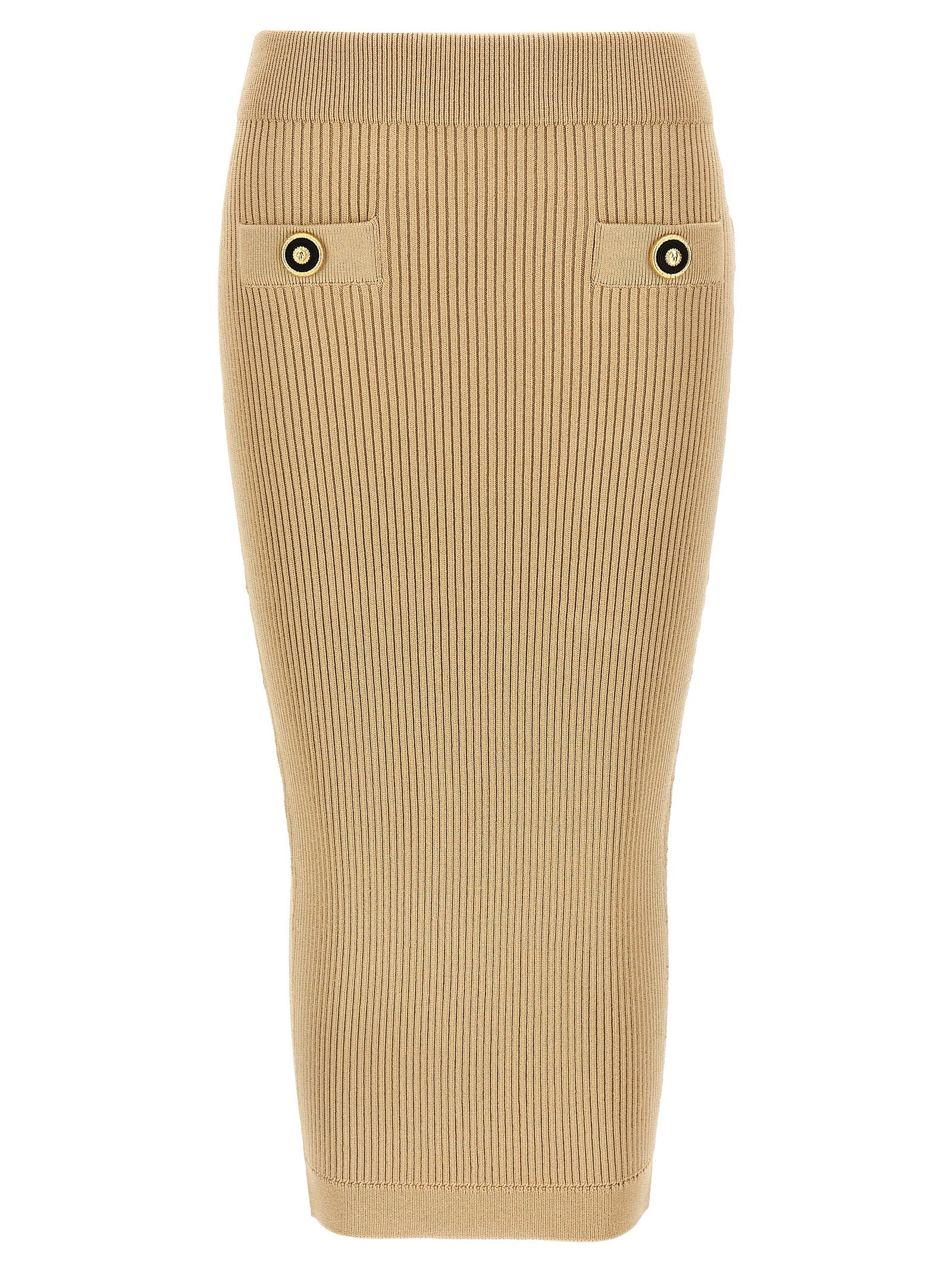 Balmain Ribbed Midi Skirt