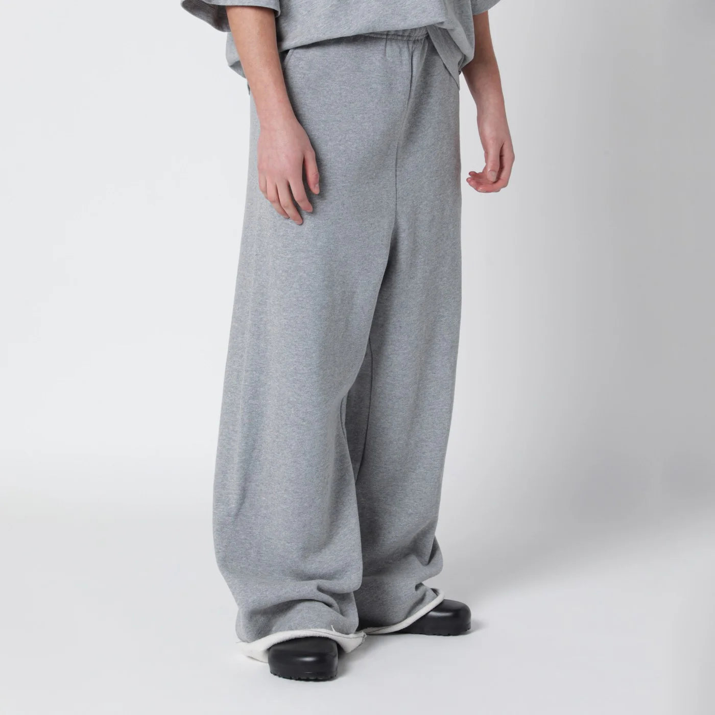 Entire Studios Black wide-leg cotton jogging trousers