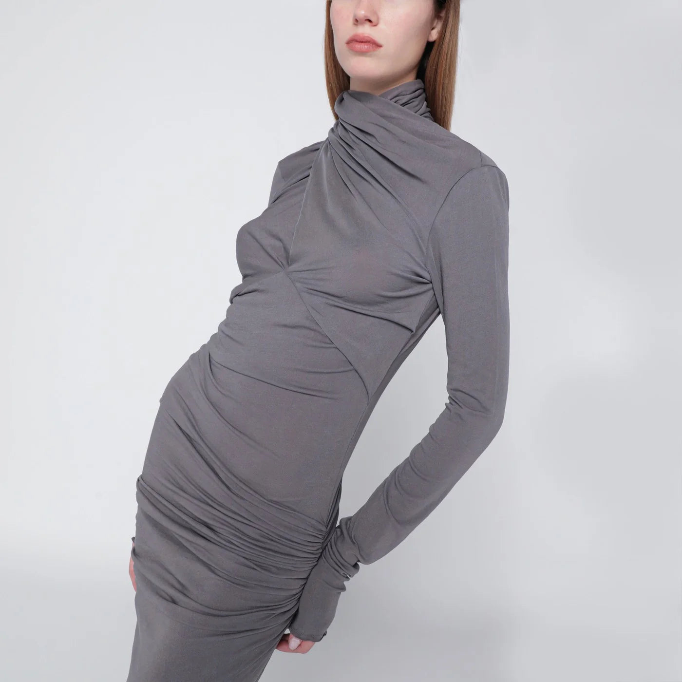 Entire Studios Long grey draped dress