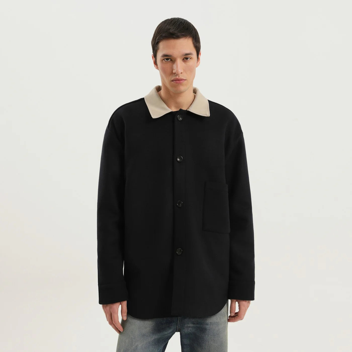 1989 STUDIO Shirt-jacket in blue wool