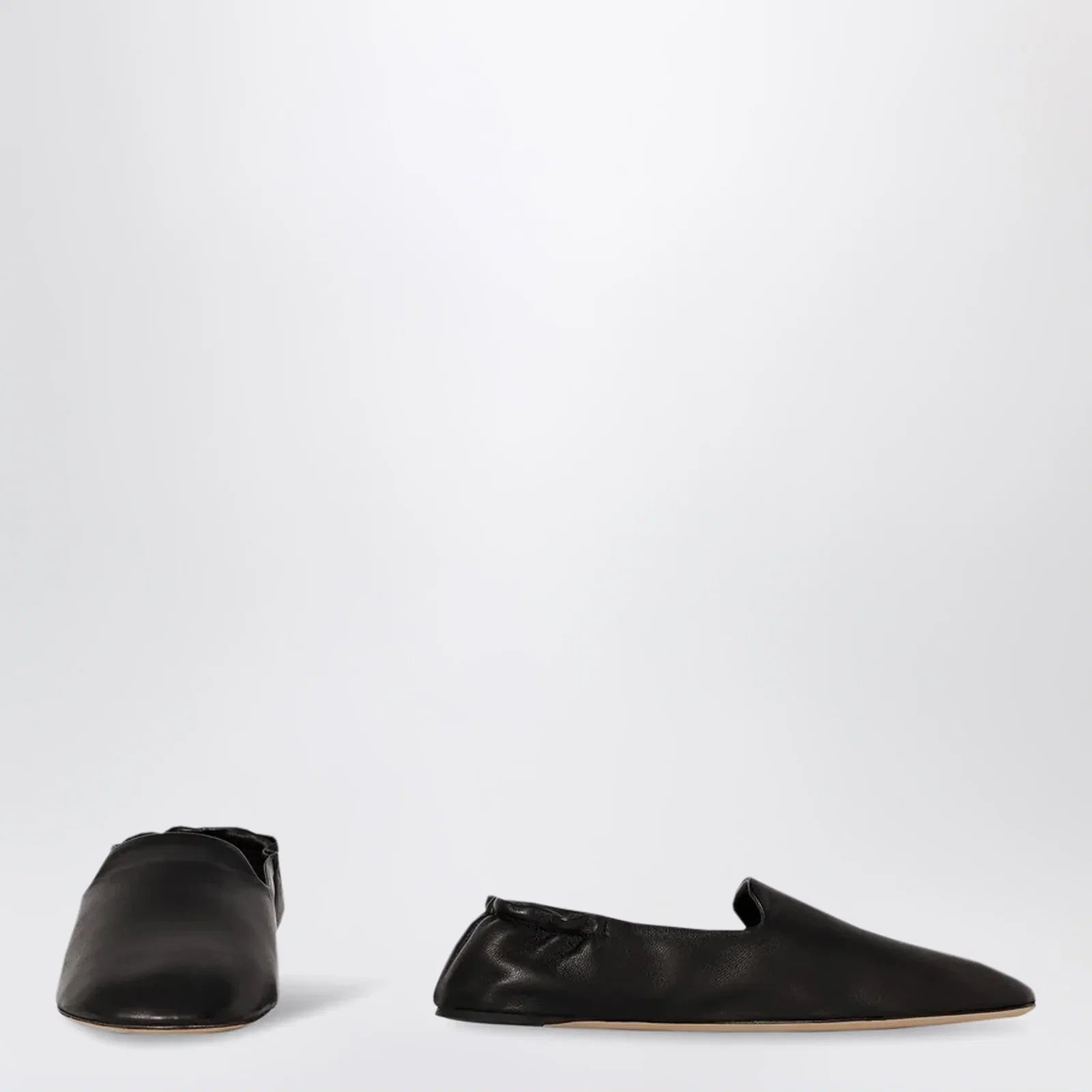 The Row Casa Slipper in lamb nappa leather black