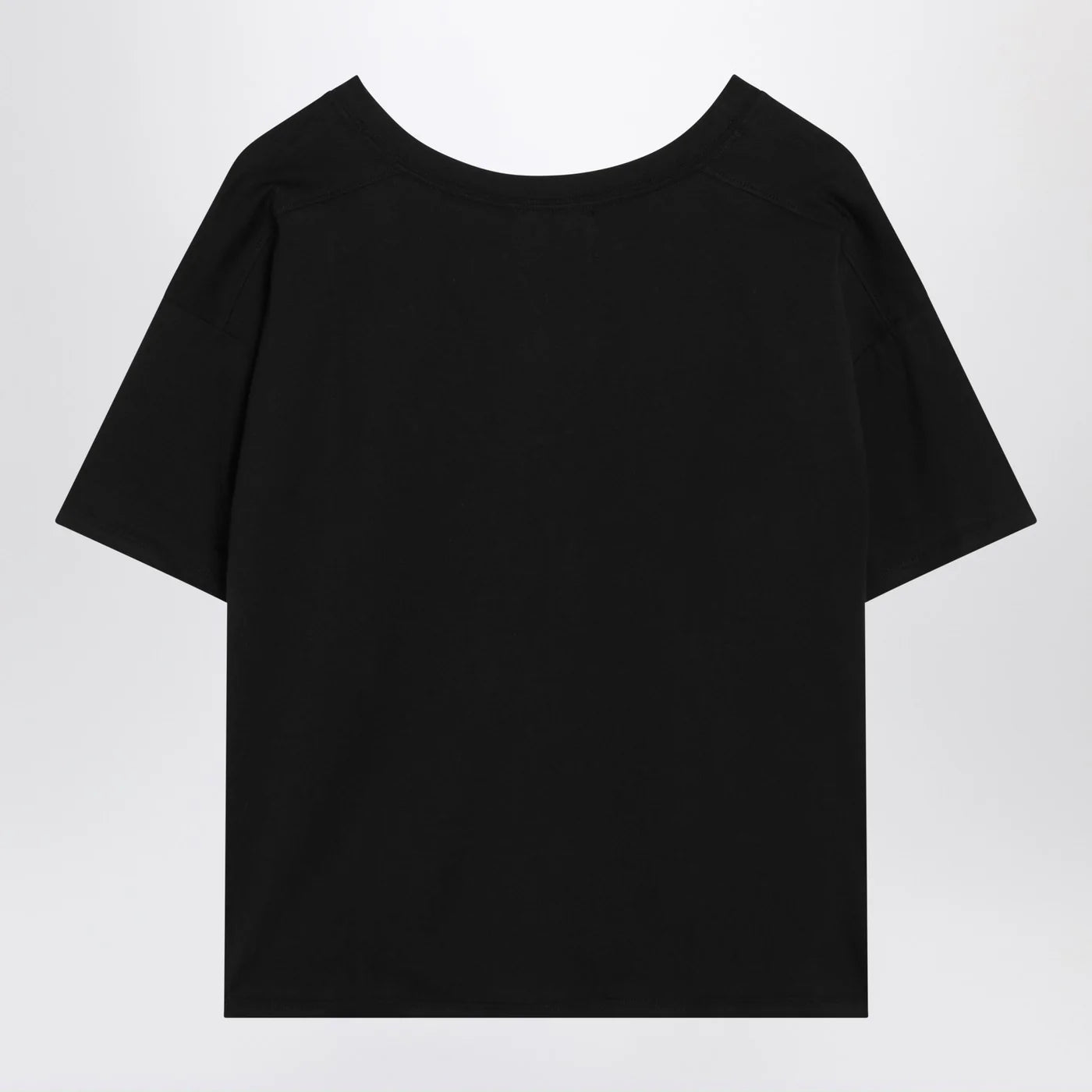 LouLou De Saison Black cotton V-neck T-shirt