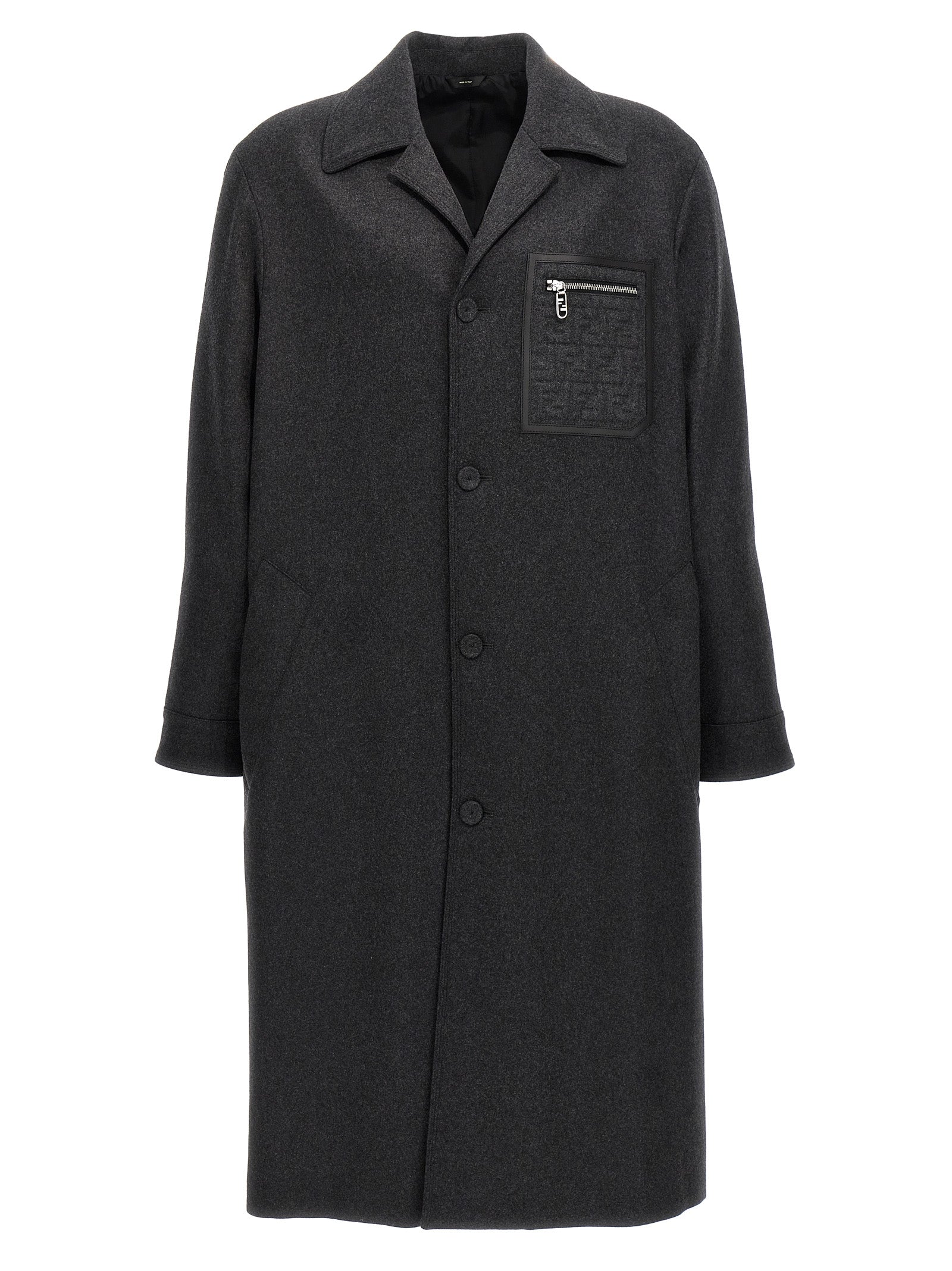 Fendi Single-breasted Cashmere Coat