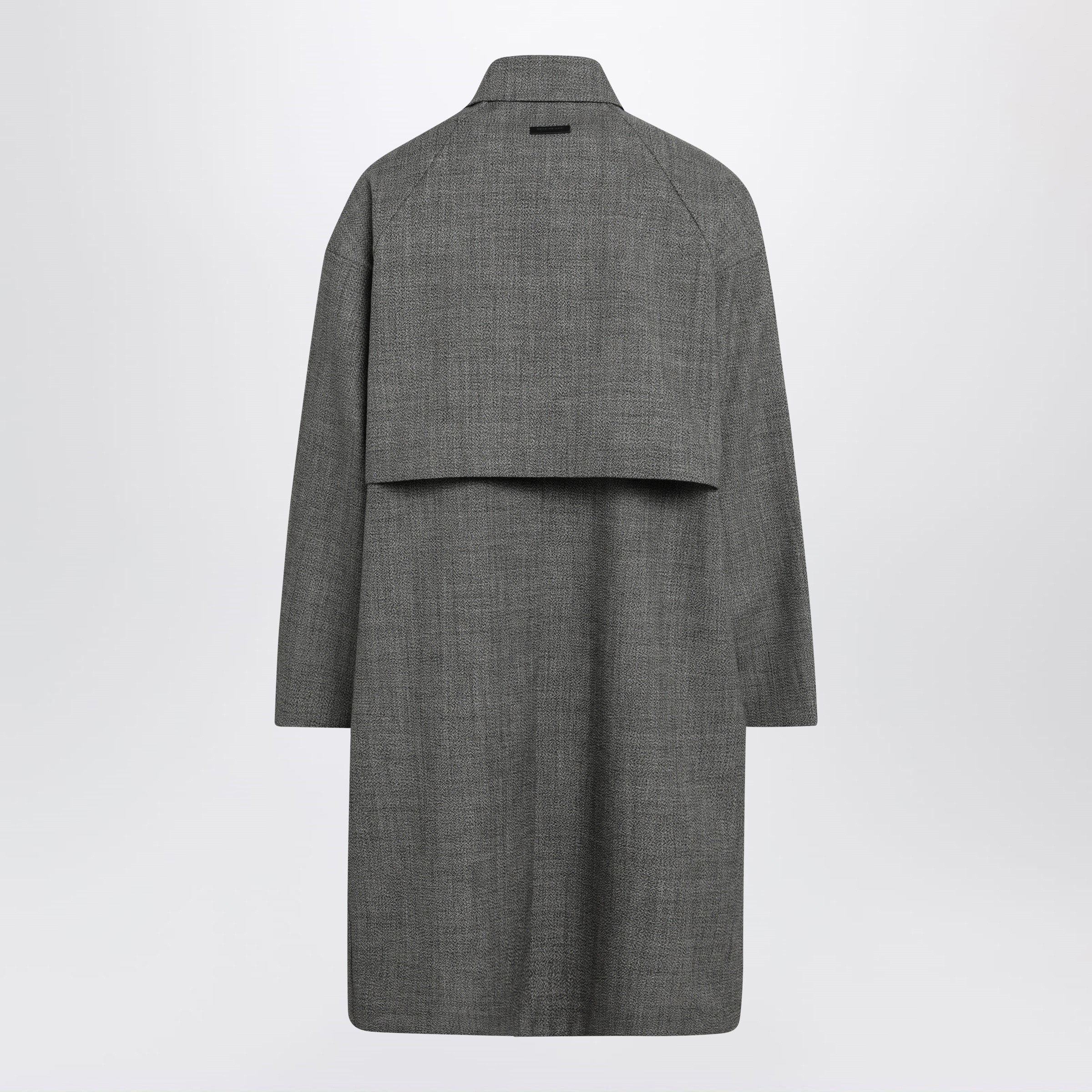 Fear of God Relaxed trench coat in mouliné wool