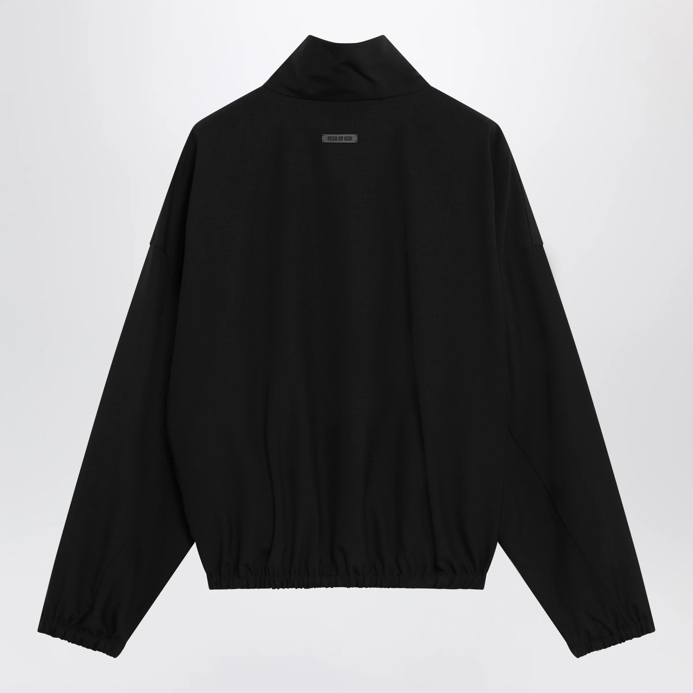 Fear of God Black ripstop wool jacket with black half zip