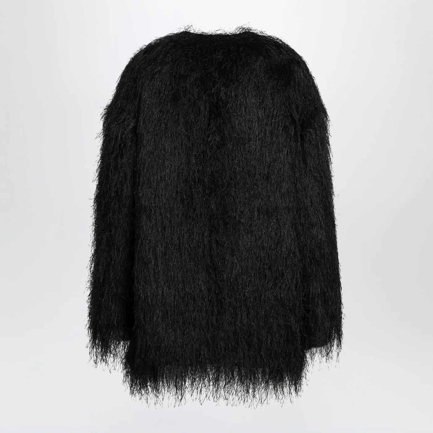 LouLou De Saison Black Filipo coat with fringes