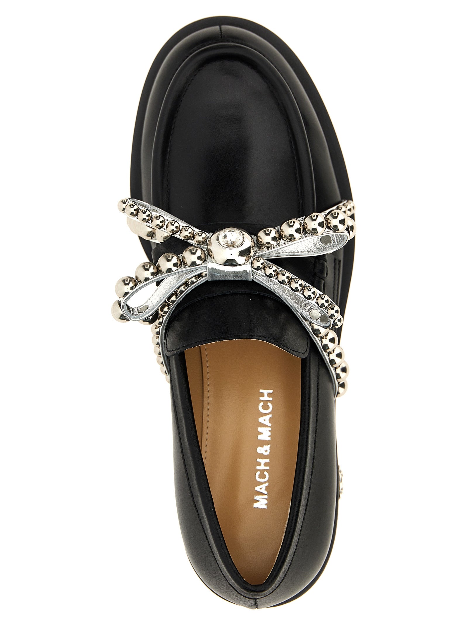Mach & Mach Crystal Studs Loafers