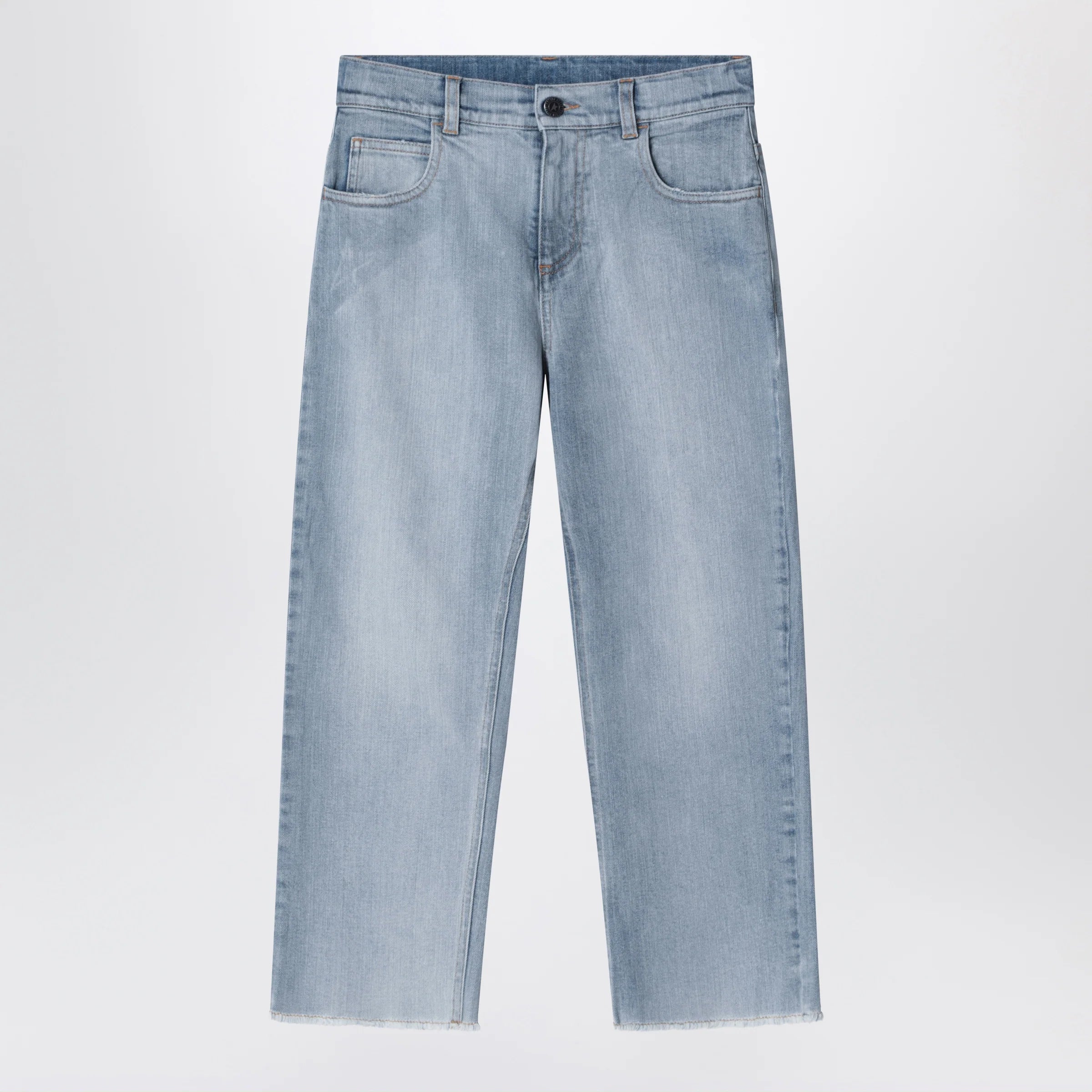 Golden Goose Medium blue jeans with logo embroidery