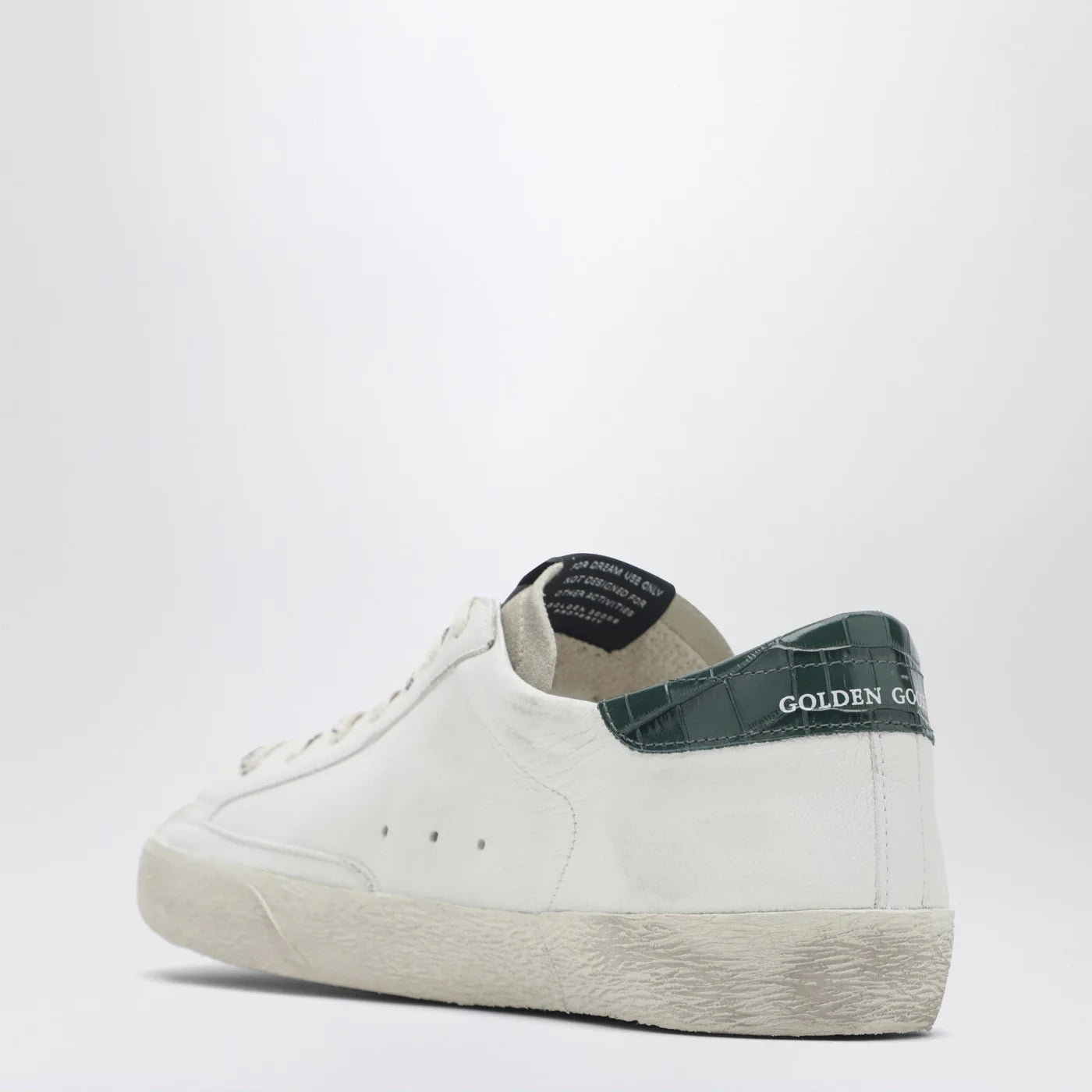 Golden Goose Super-Star Sneakers in white/green