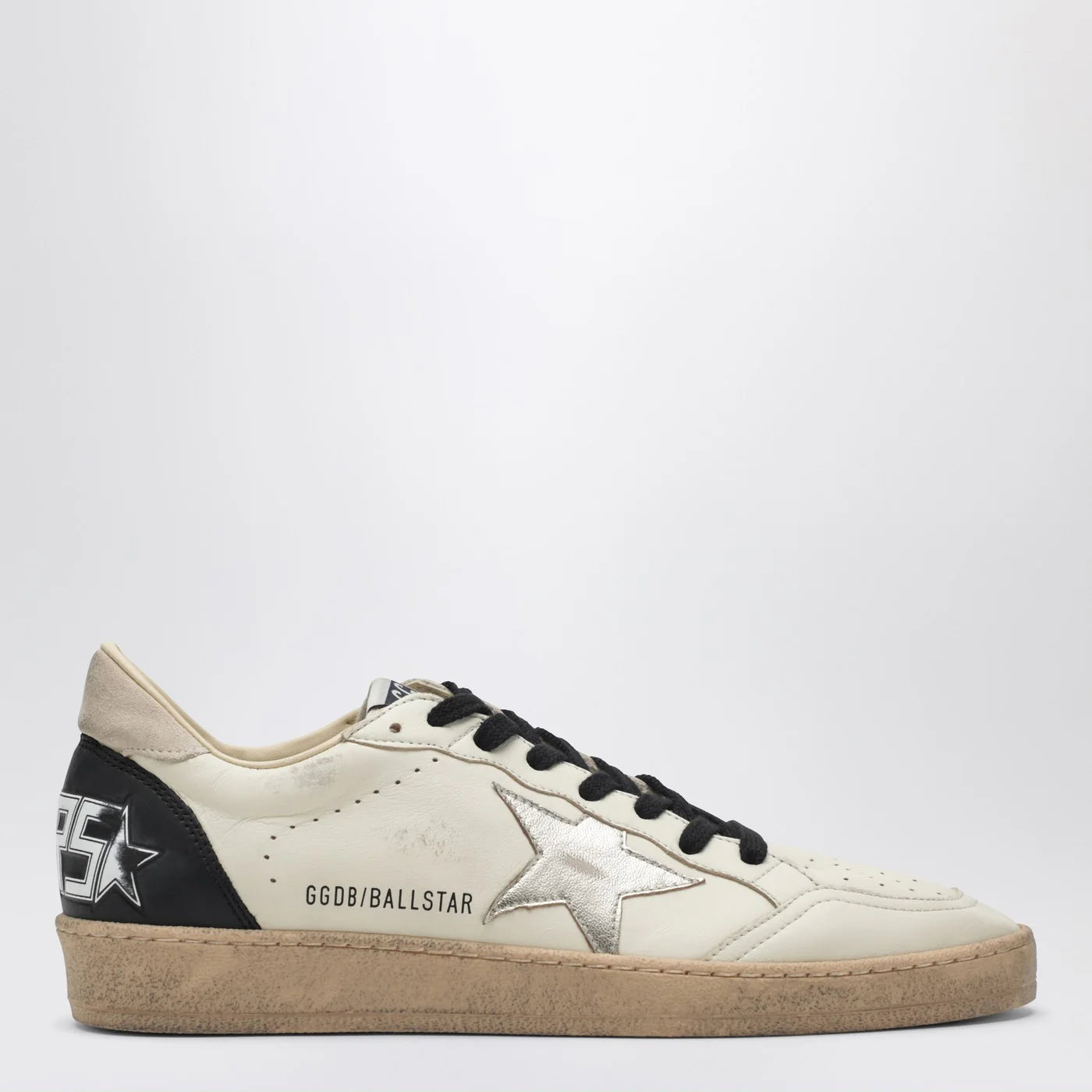Golden Goose Ball Star Sneakers ivory/platinum/black