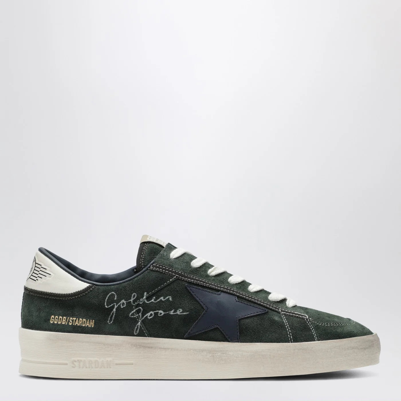 Golden Goose Green and Blue Stardan Sneakers