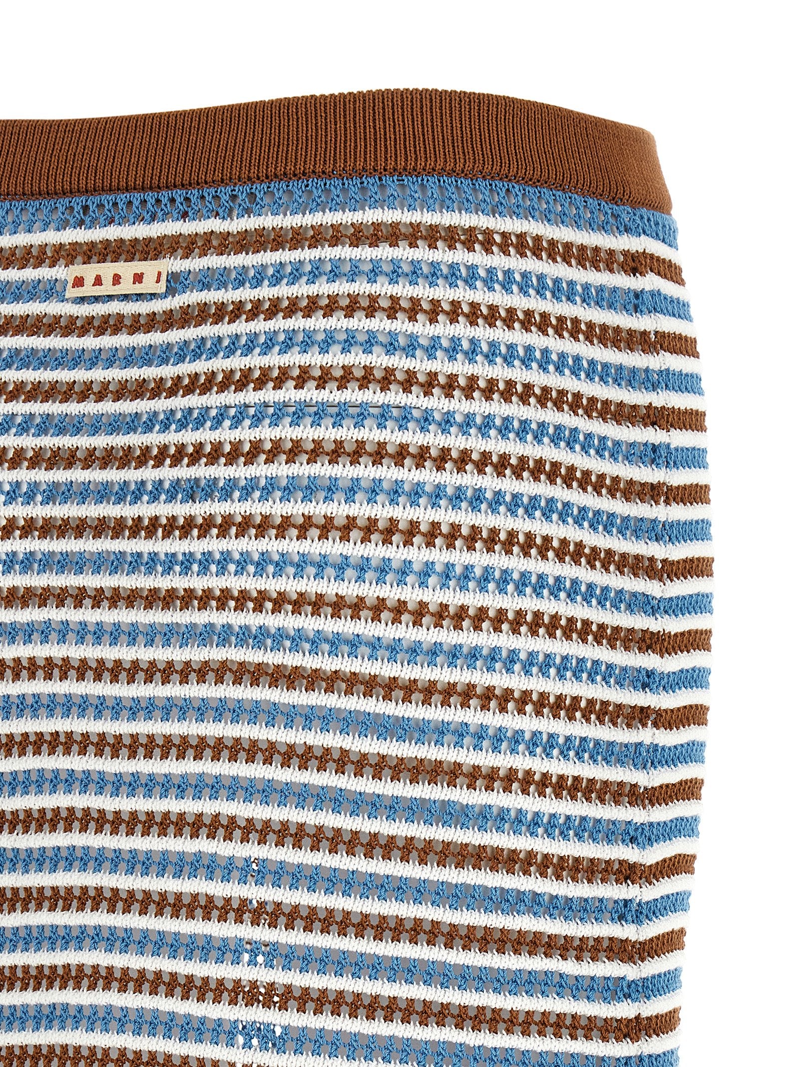 Marni Striped Crochet Skirt