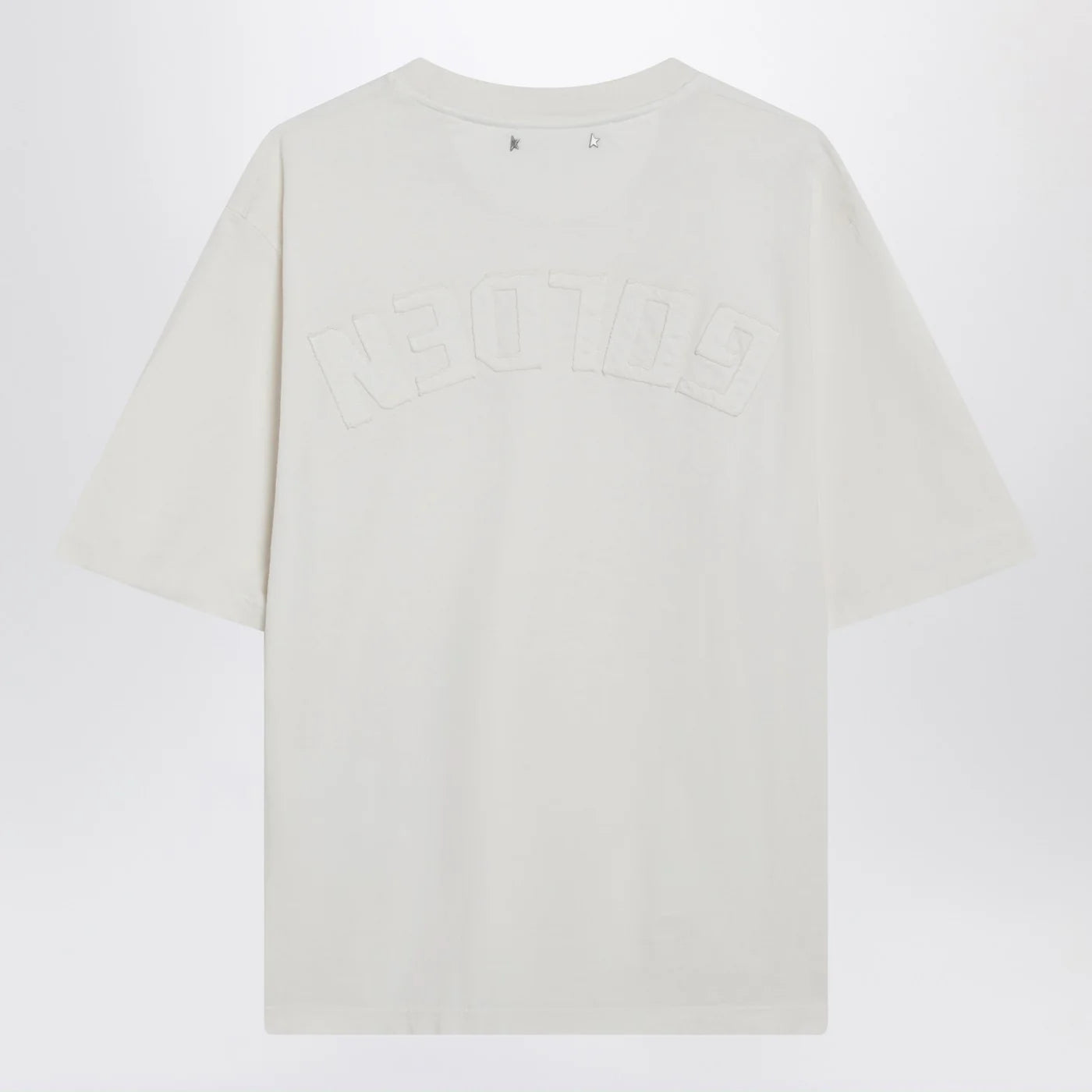 Golden Goose White T-shirt with reverse lettering logo on the back