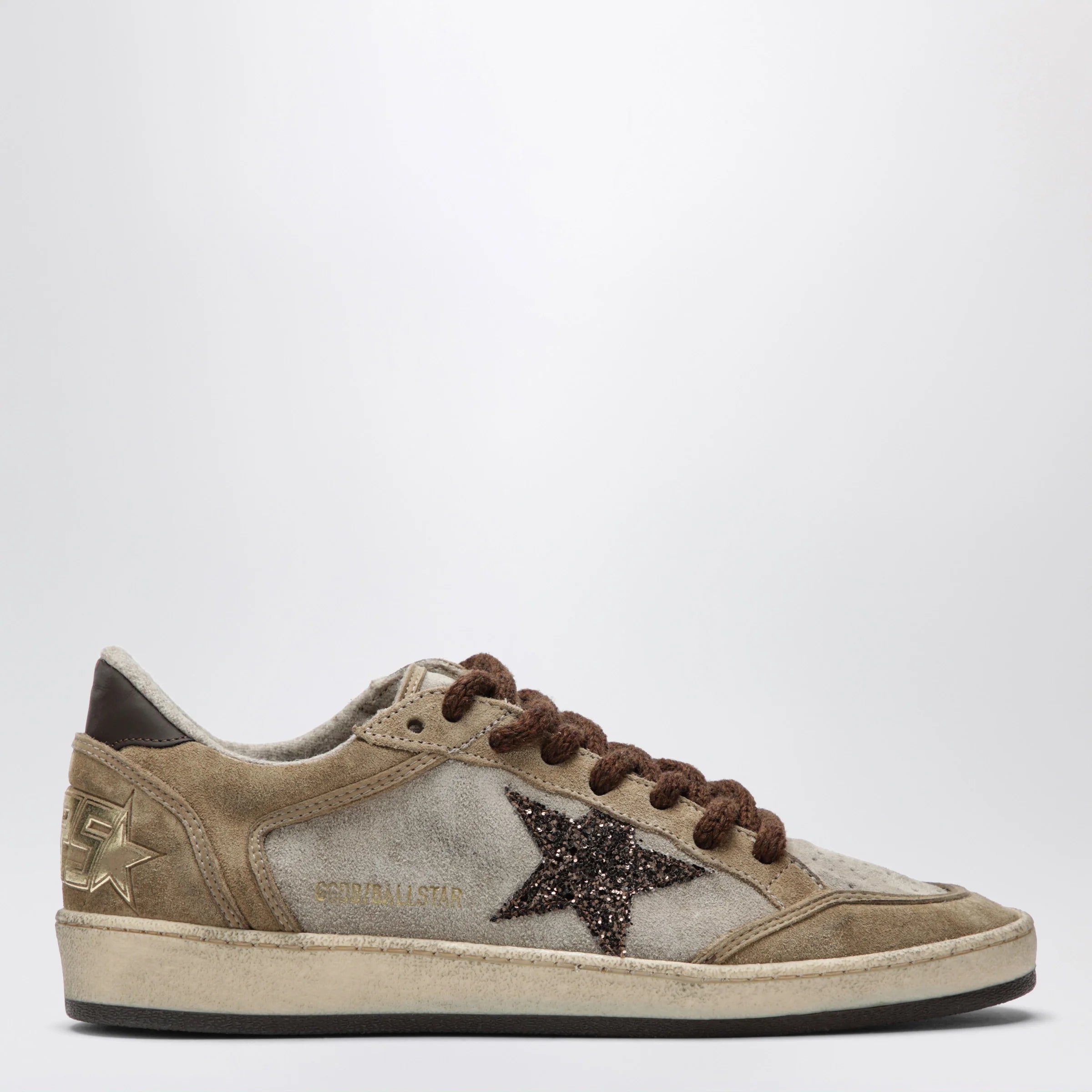 Golden Goose Ball-Star beige/brown suede Sneakers