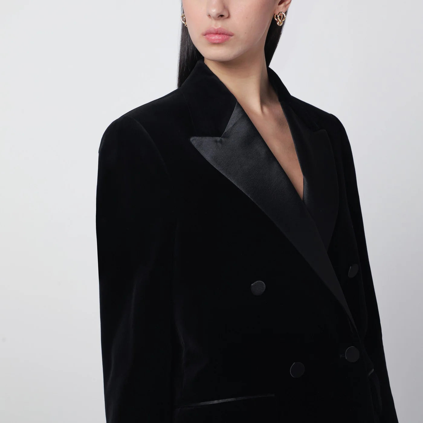 Golden Goose Black velvet jacket with satin lapels