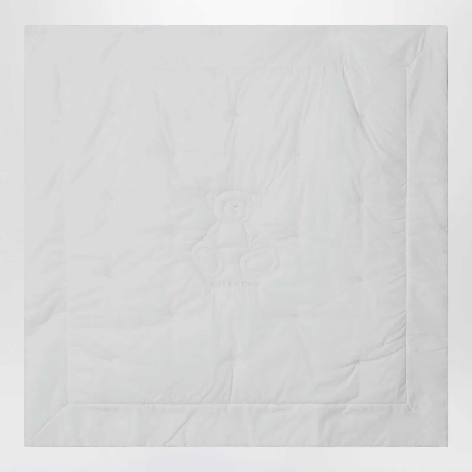 Givenchy White blanket with teddy bear embroidery