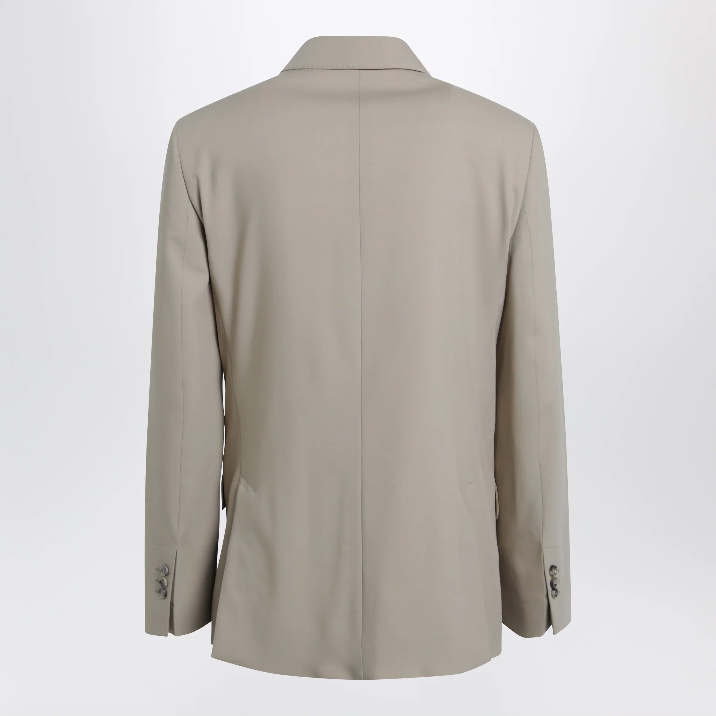 Ami Paris Beige double-breasted virgin wool gabardine jacket