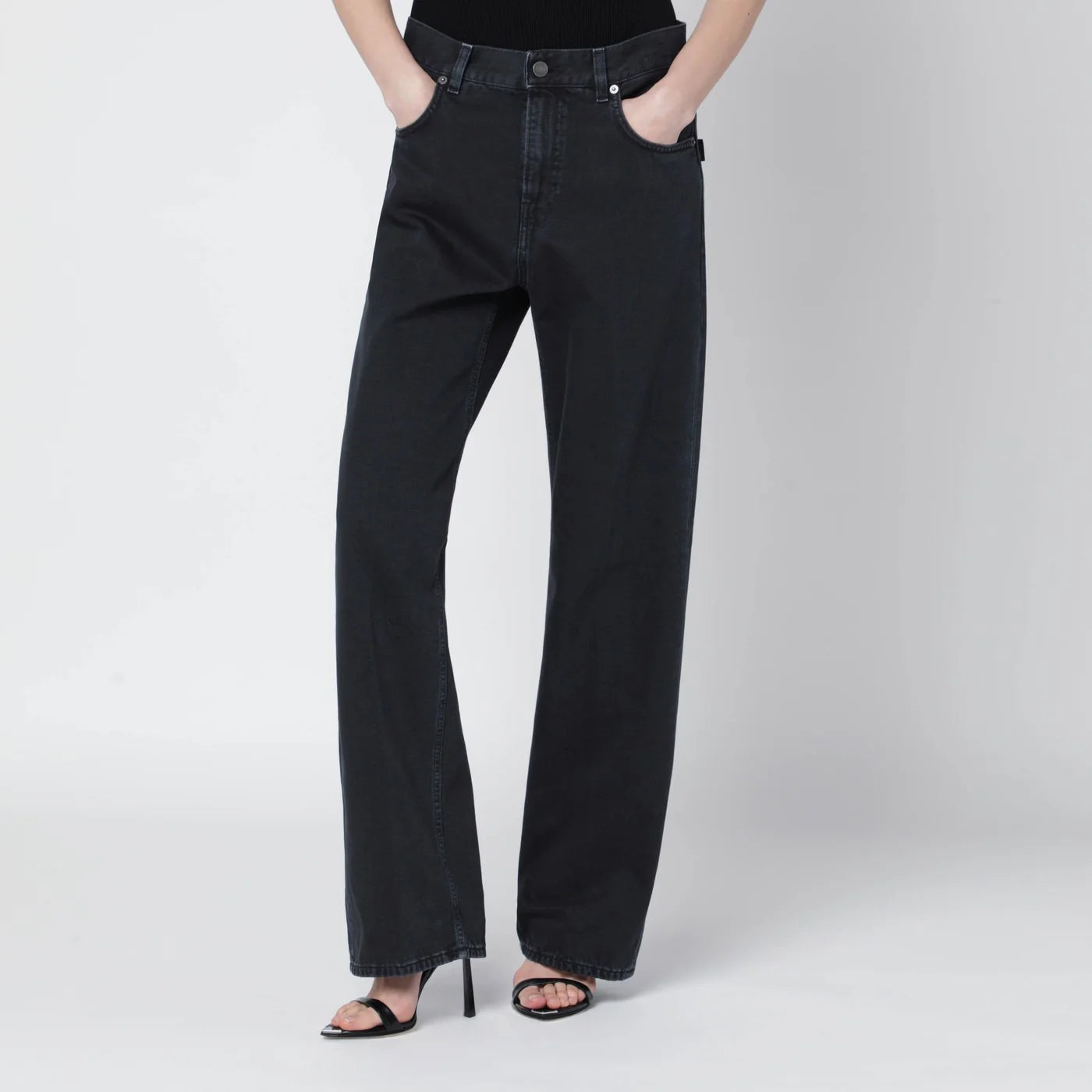 HAIKURE Charcoal wide-leg jeans
