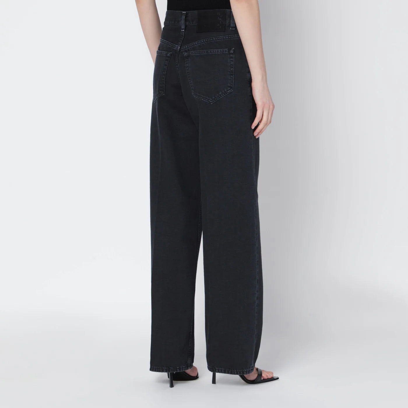 HAIKURE Charcoal wide-leg jeans
