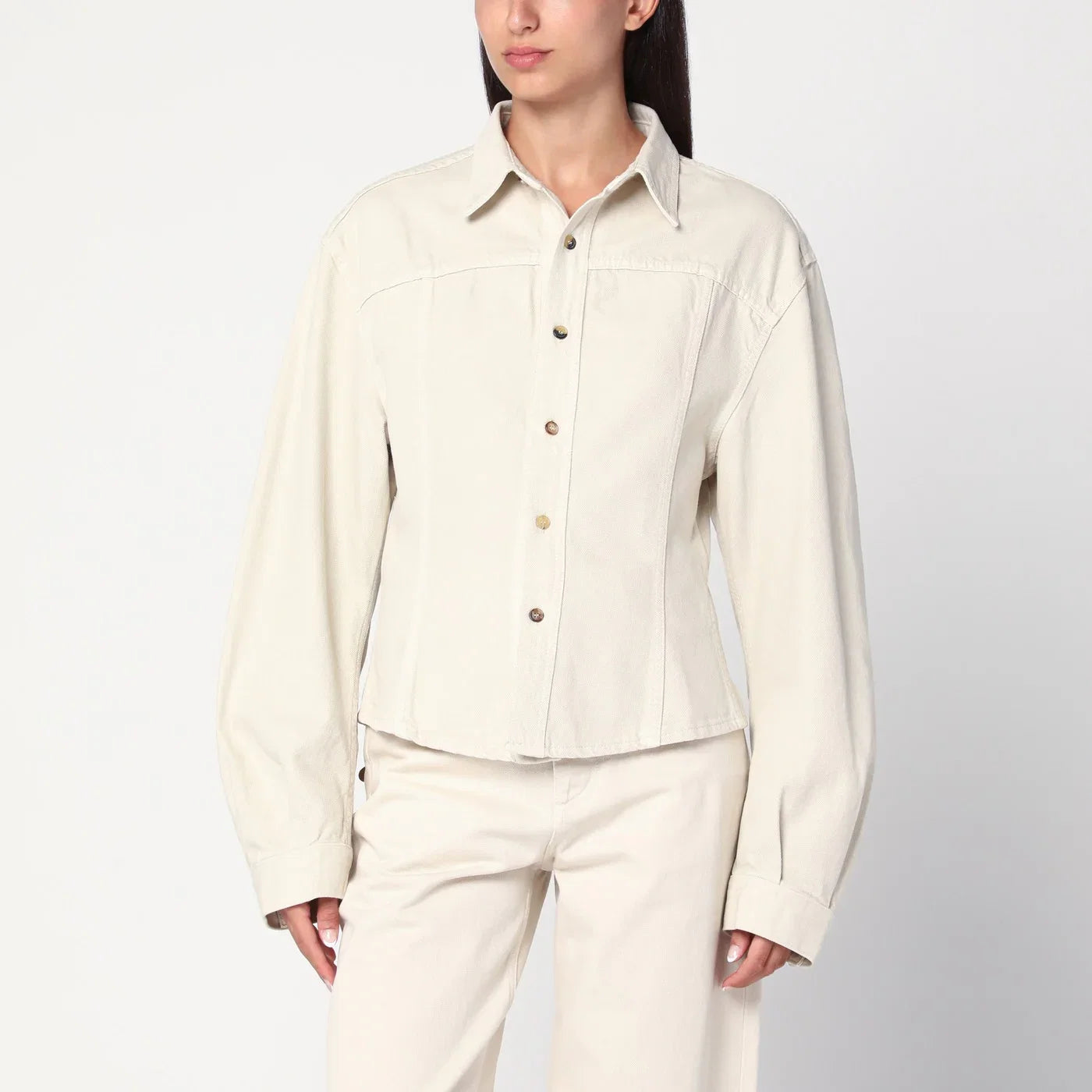 HAIKURE Ecru denim shirt