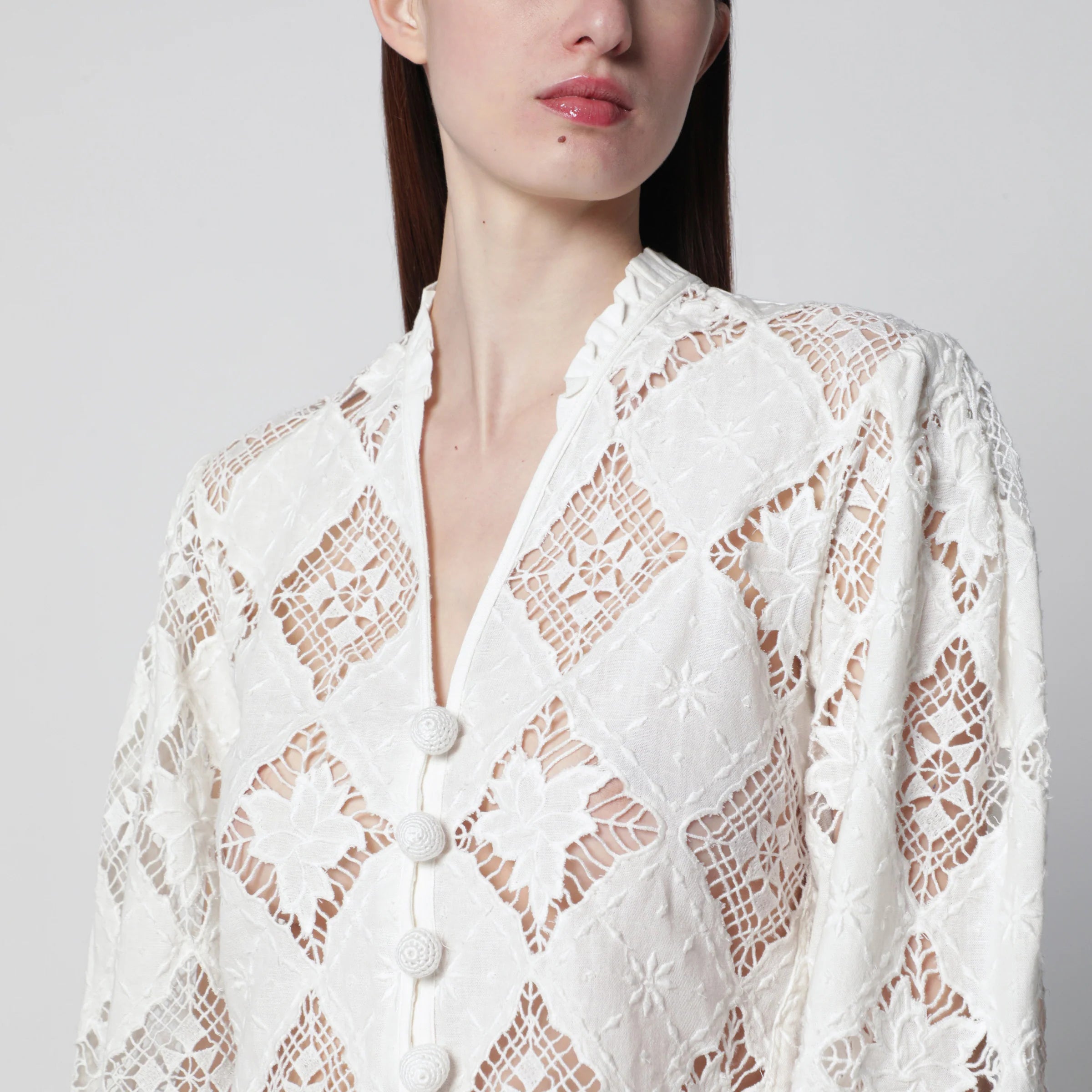 ISABEL MARANT Nina cotton and linen blouse in white