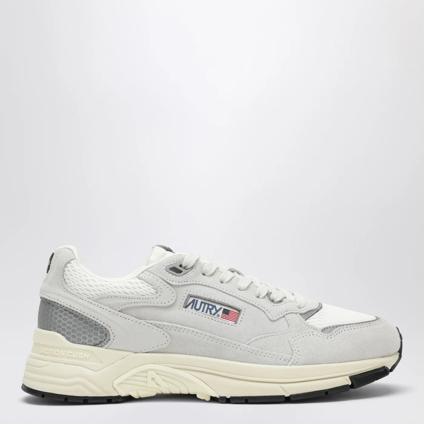 AUTRY Hyperway sneakers in mesh and suede white silver