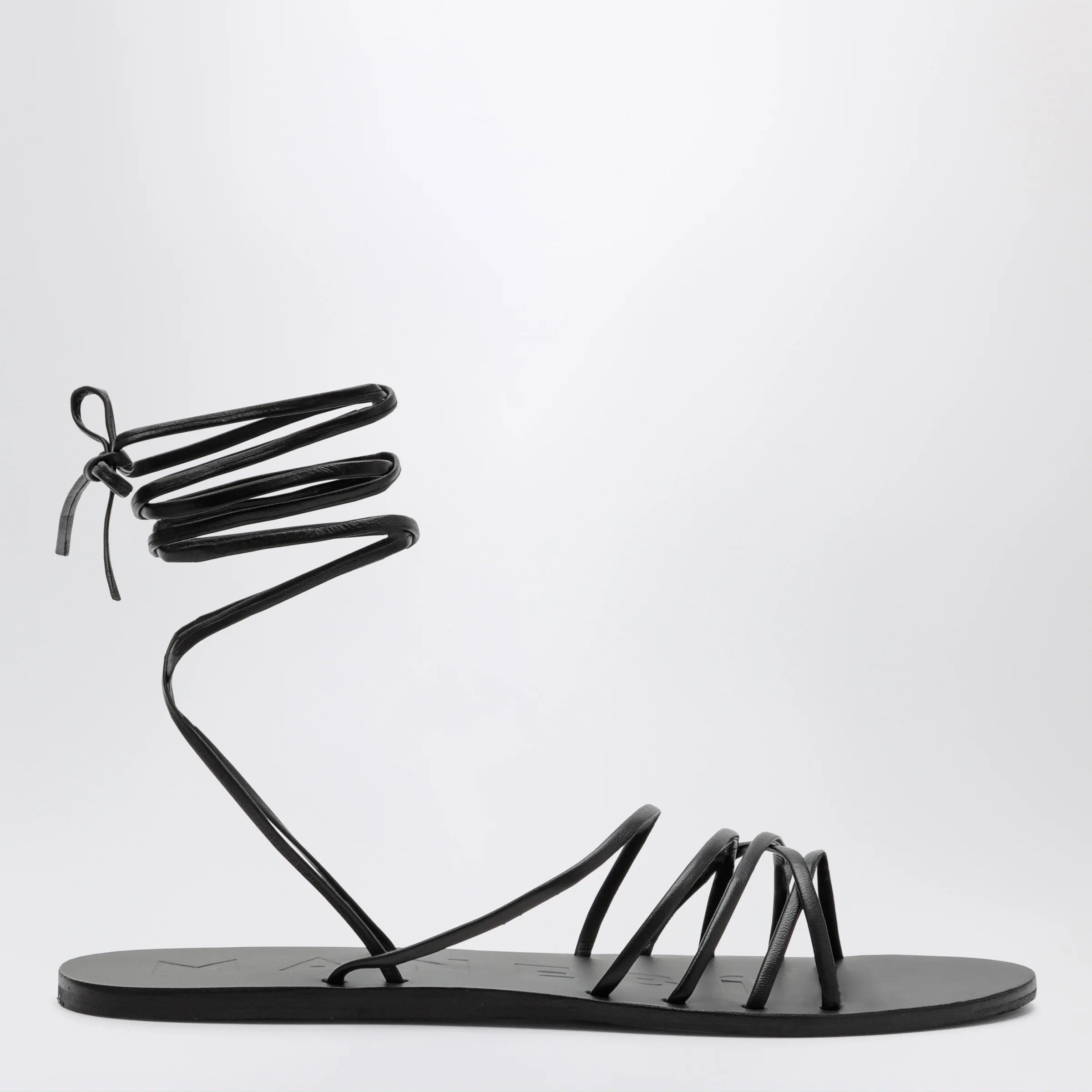 Manebí Black crossover leather sandals