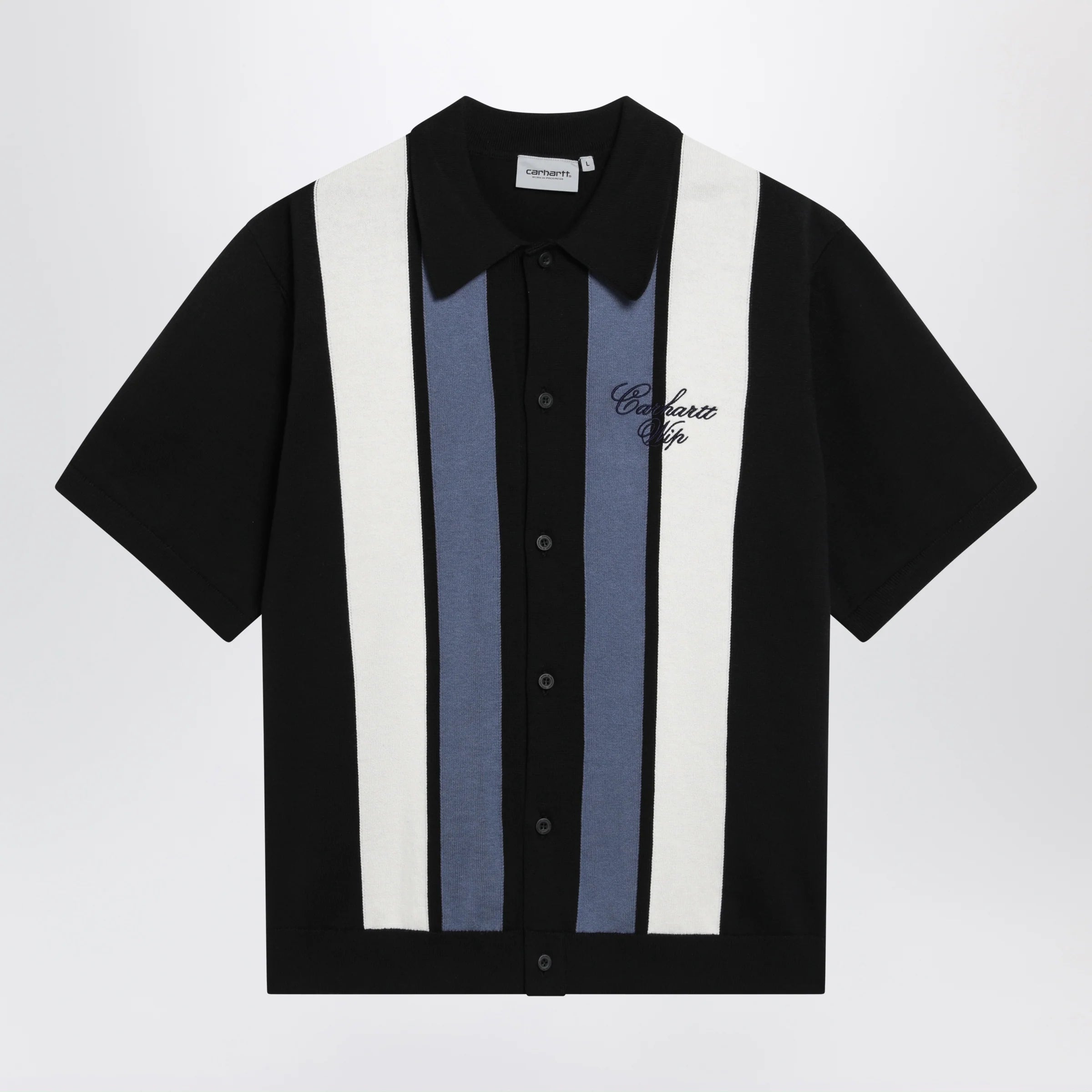 Carhartt WIP Black striped S/S Mello knit shirt