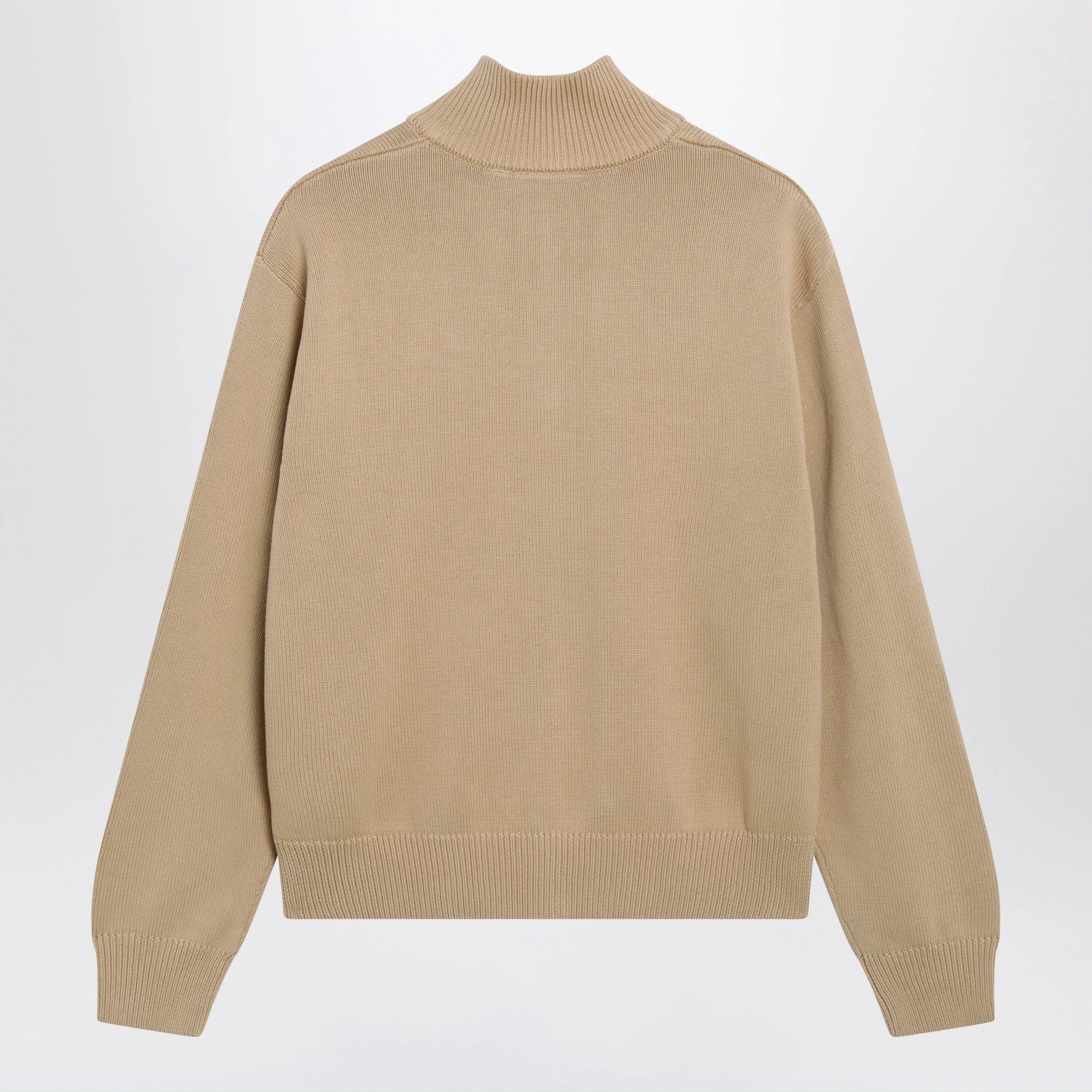 Carhartt WIP Cotton knit zip cardigan sweatshirt in Dusty Brown