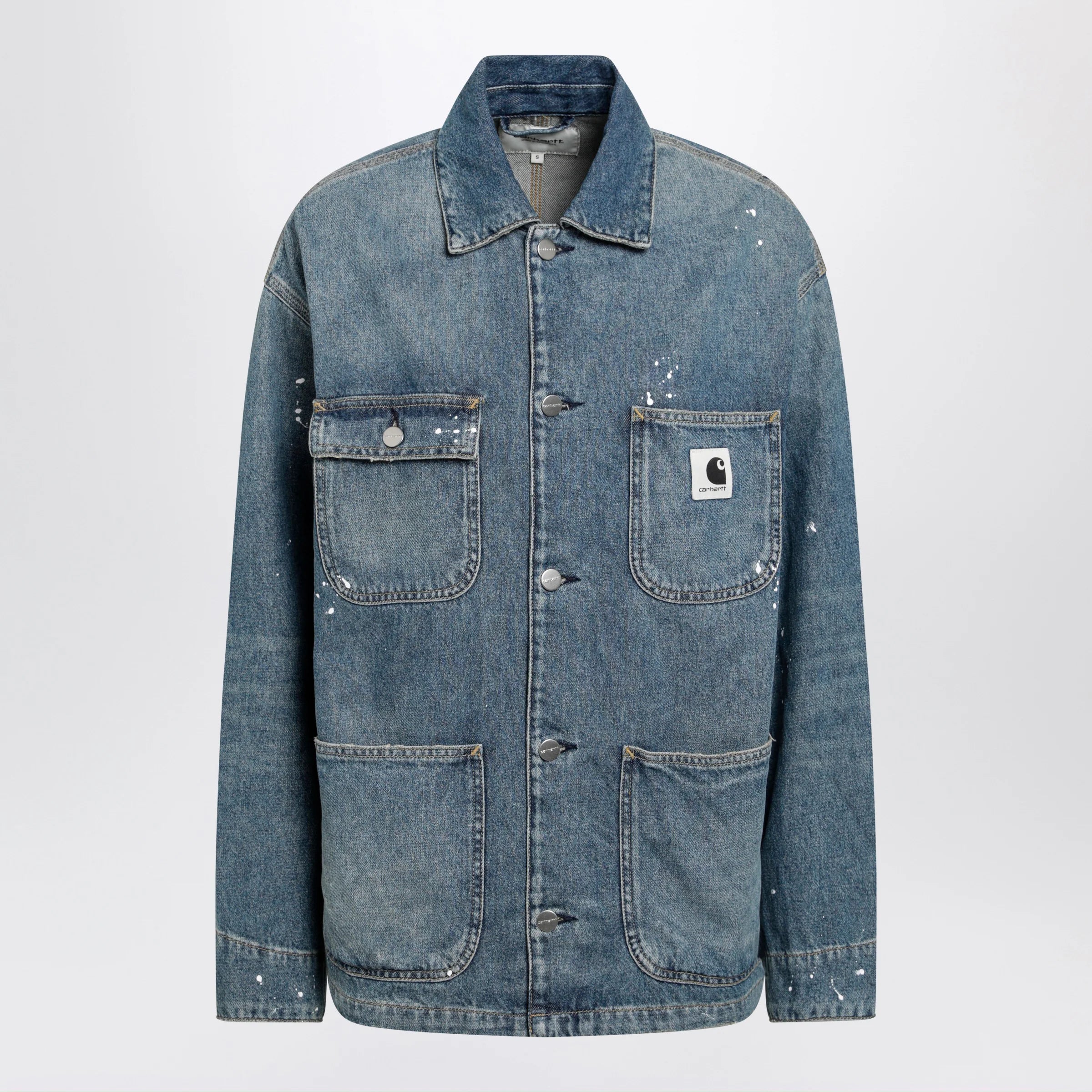 Carhartt WIP OG Michigan jacket in blue destroyed denim