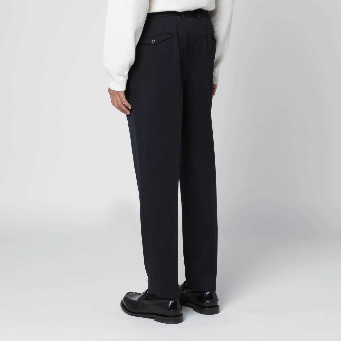 Santaniello Blue wool blend trousers