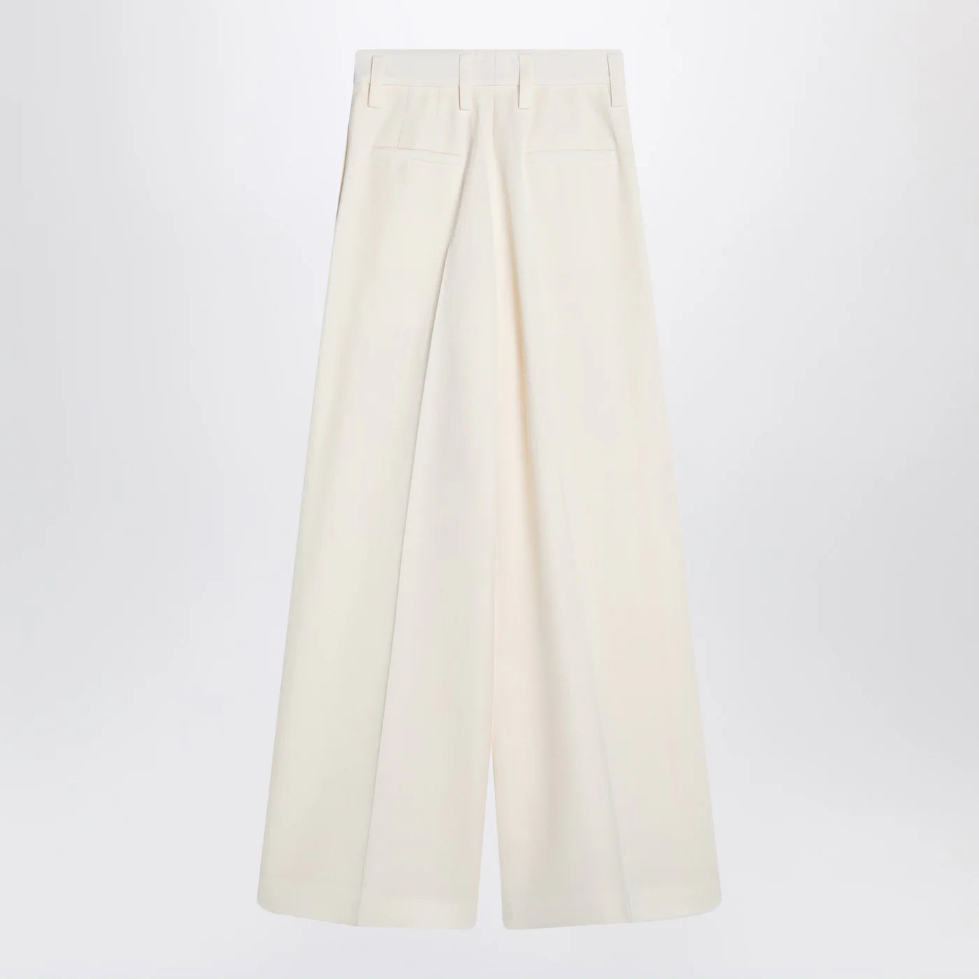 Jil Sander Wide cream trousers in silk blend