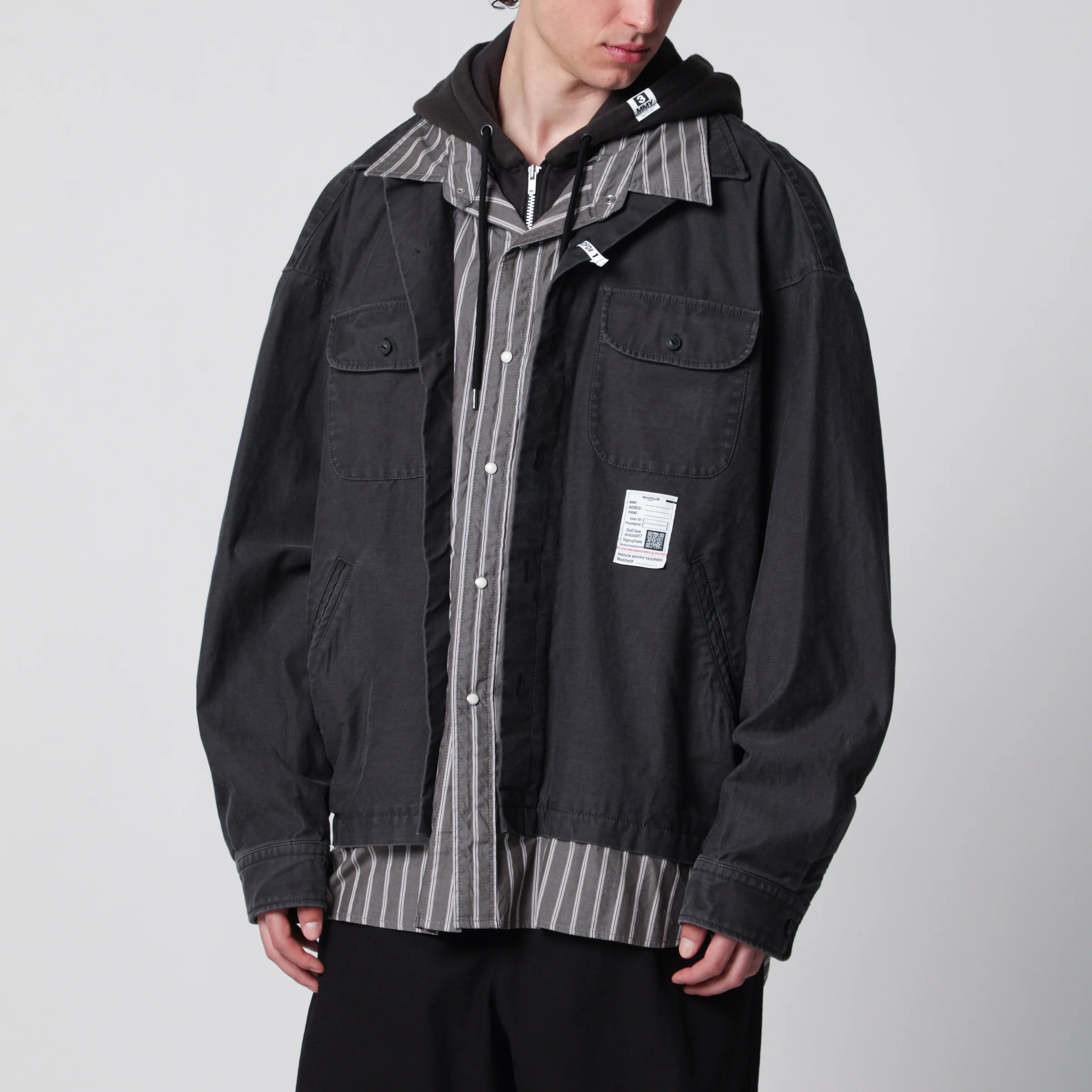 Maison MIHARA YASUHIRO Three-layer cotton shirt