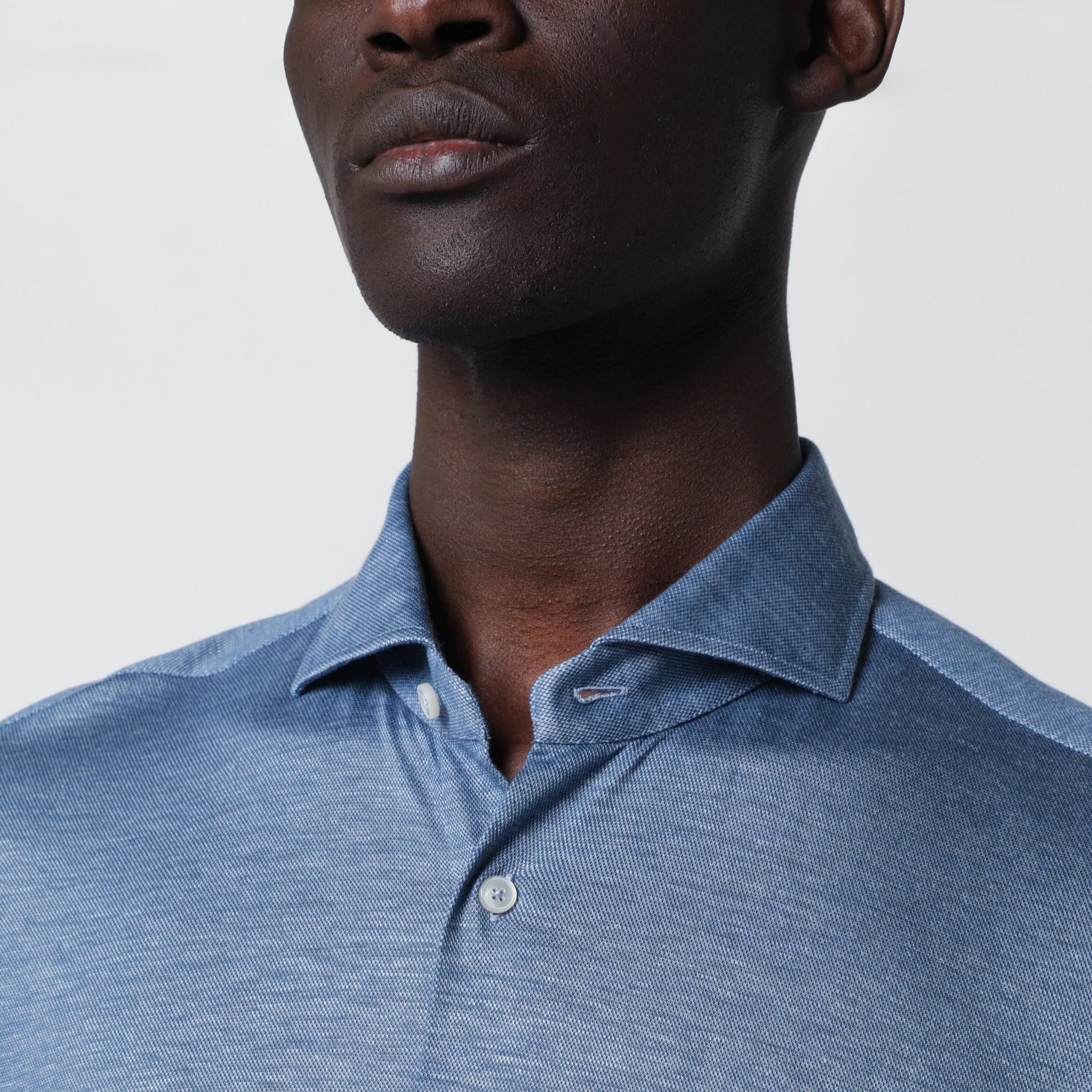 XACUS Light Blue Cotton Blend Tailor Fit Shirt