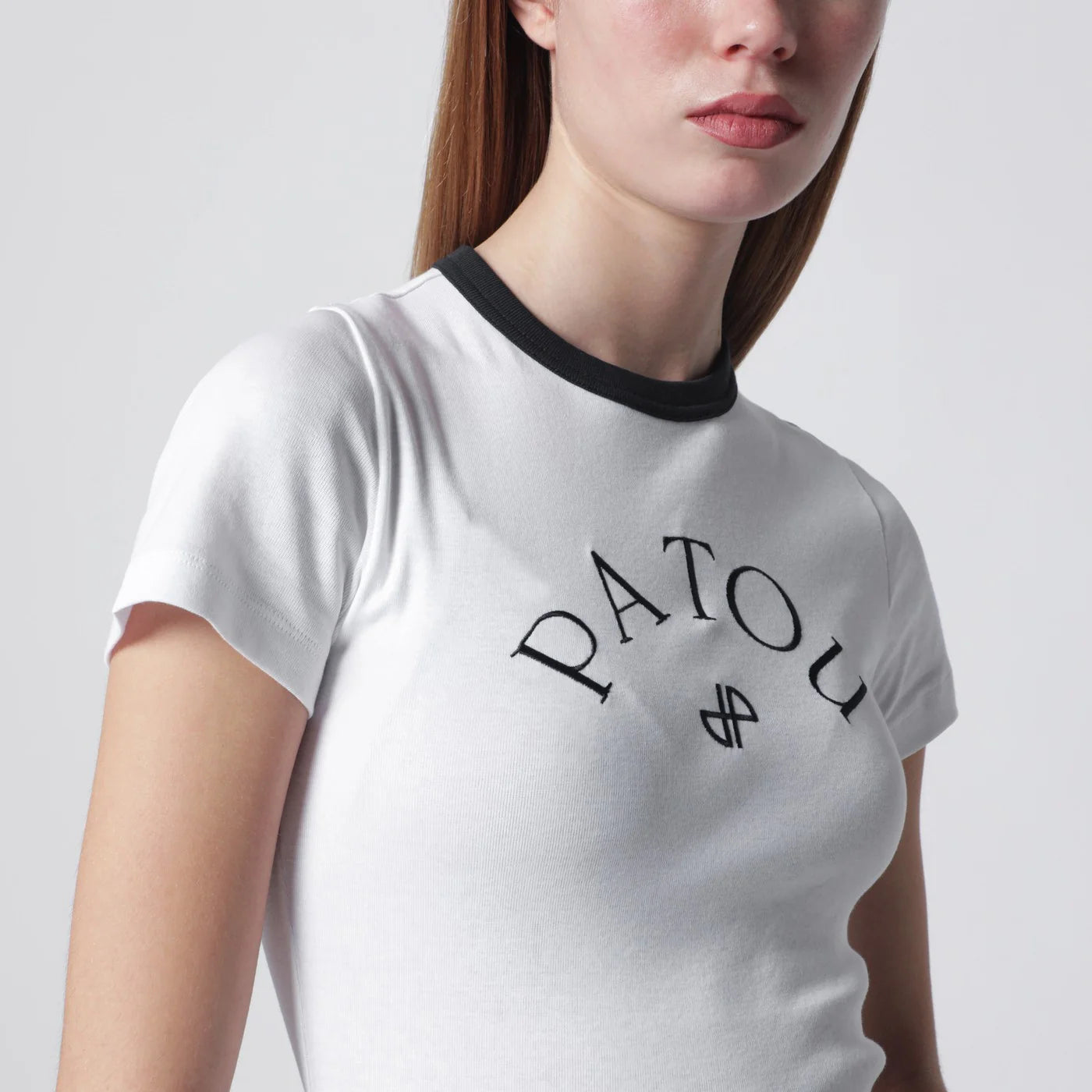 Patou White T-shirt with embroidered logo